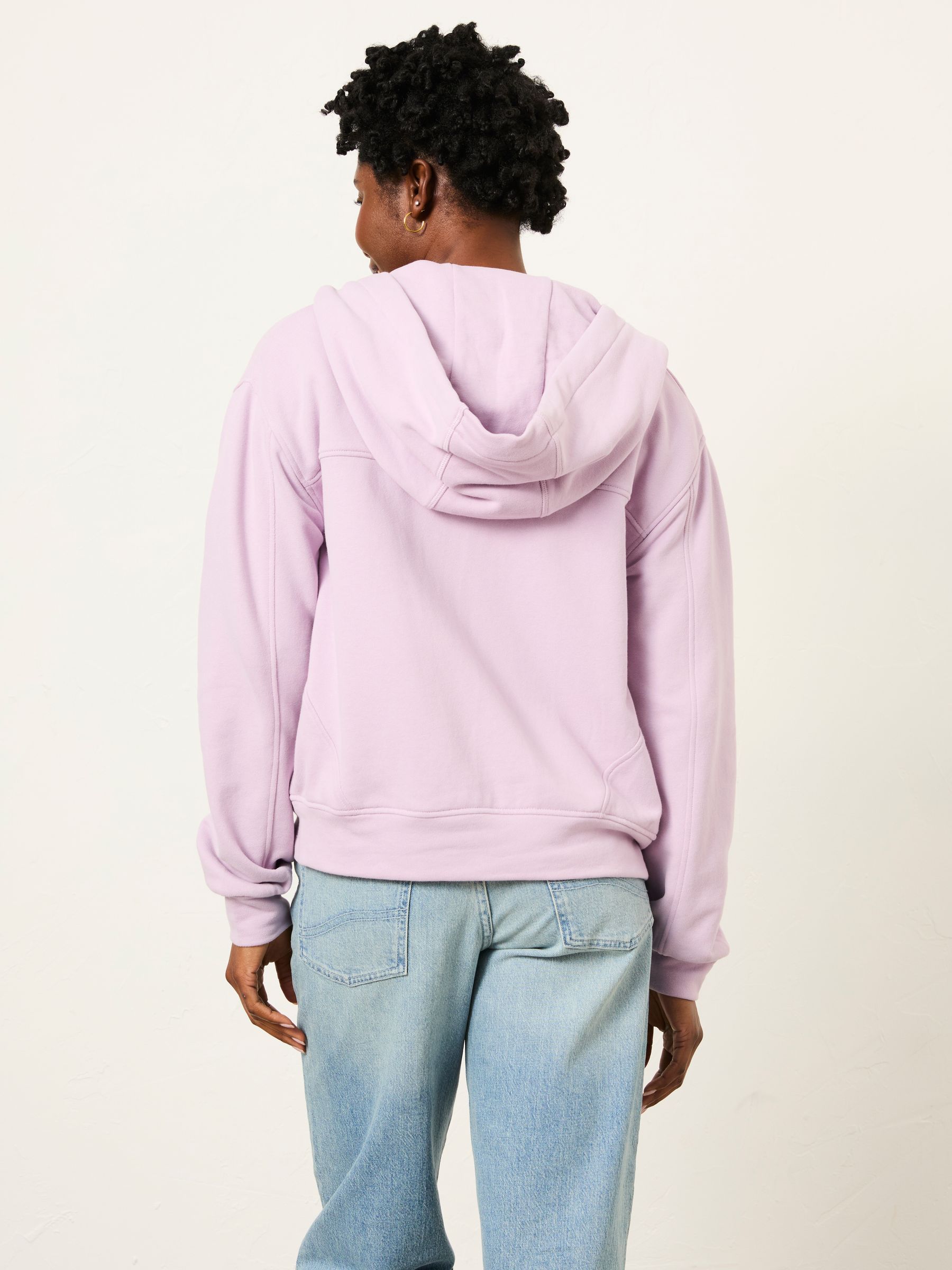 Flora Lilac Purple Zip Through Hoodie - Image 2 of 6