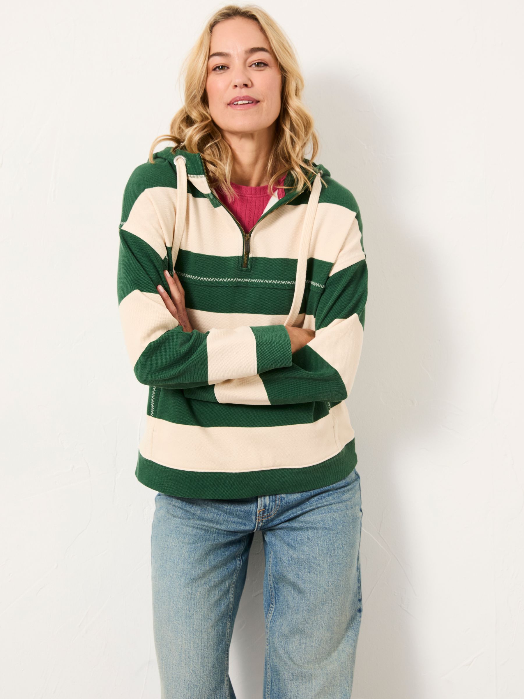 Airlie Green 1988 Stripe Hoodie - Image 1 of 6