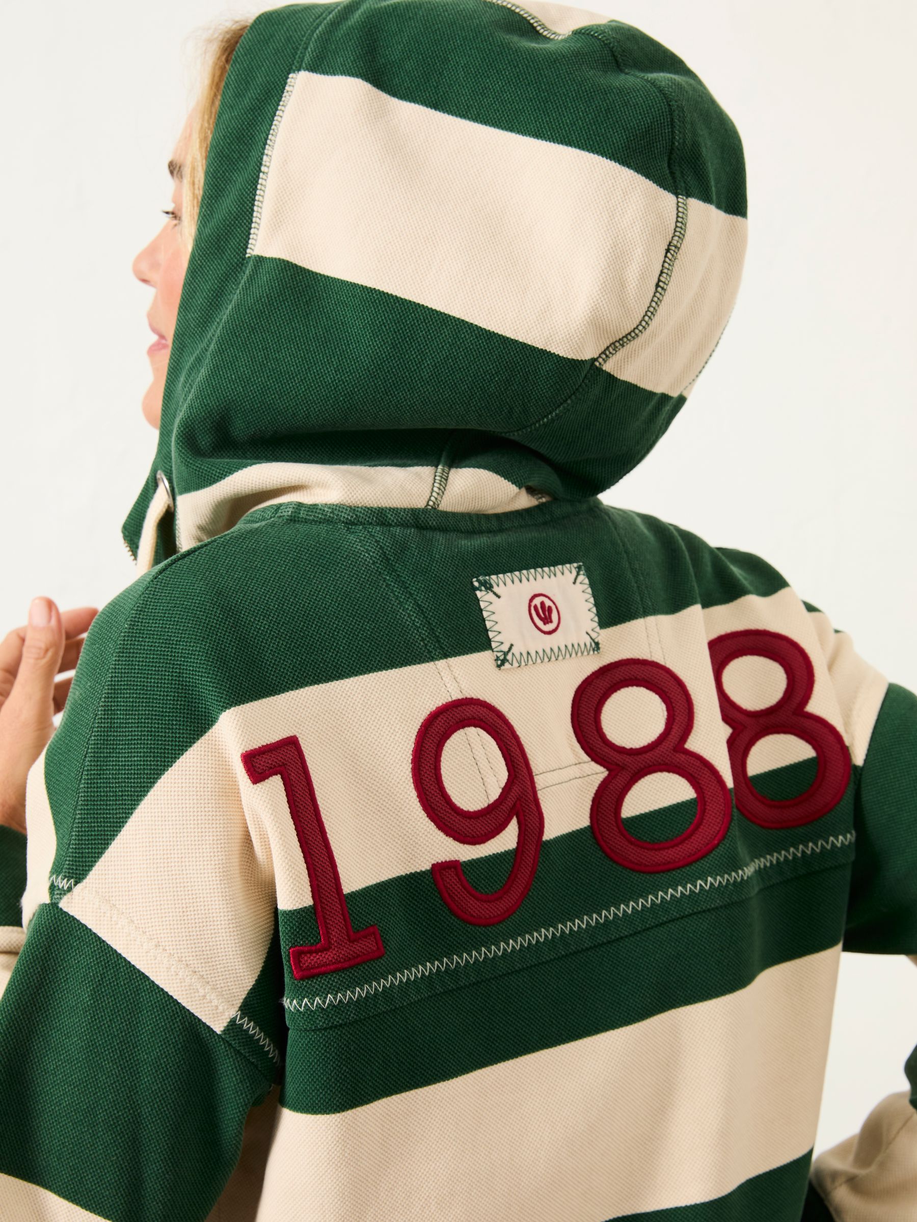 Airlie Green 1988 Stripe Hoodie - Image 2 of 6