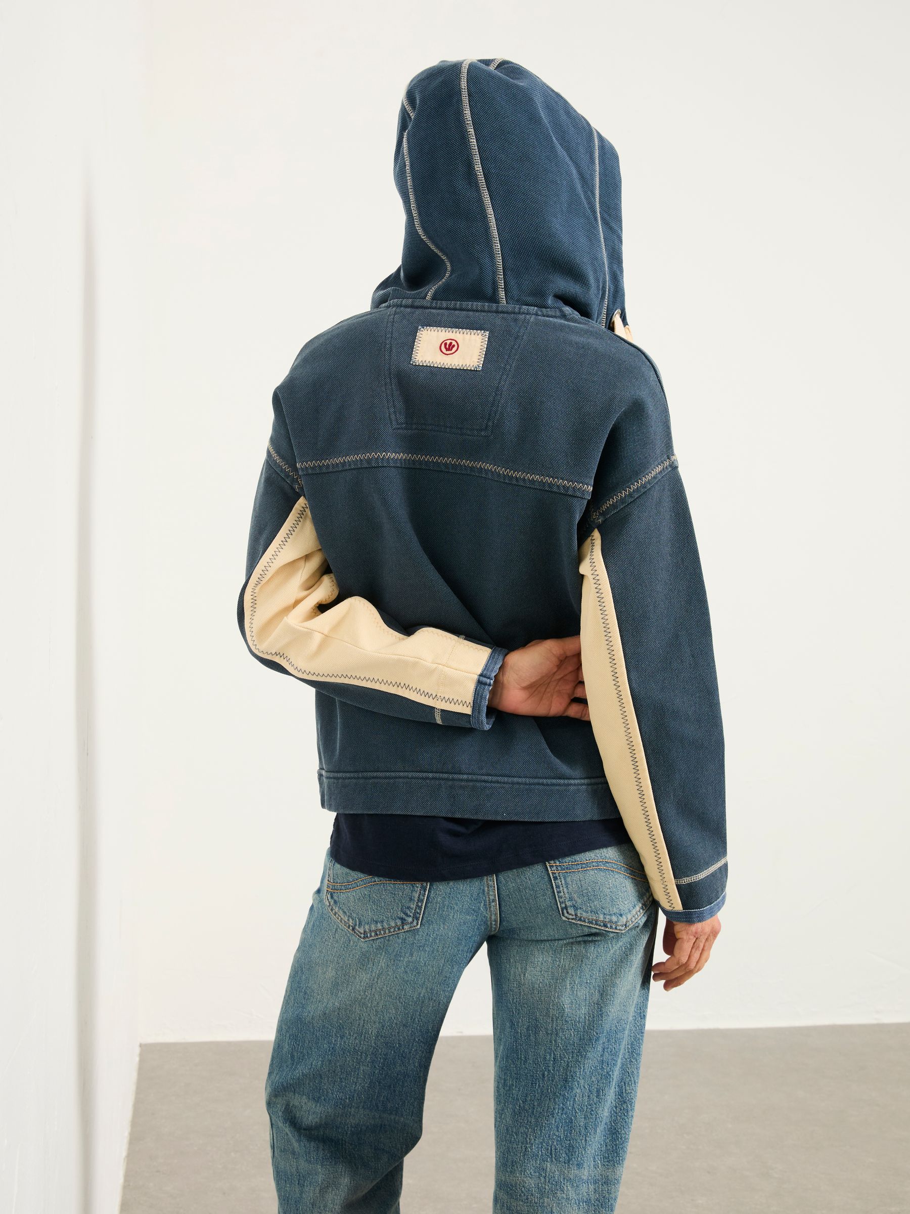 Airlie Navy Zip Through Hoodie - Image 2 of 6 Airlie Navy Zip Through Hoodie - Image 2 of 6