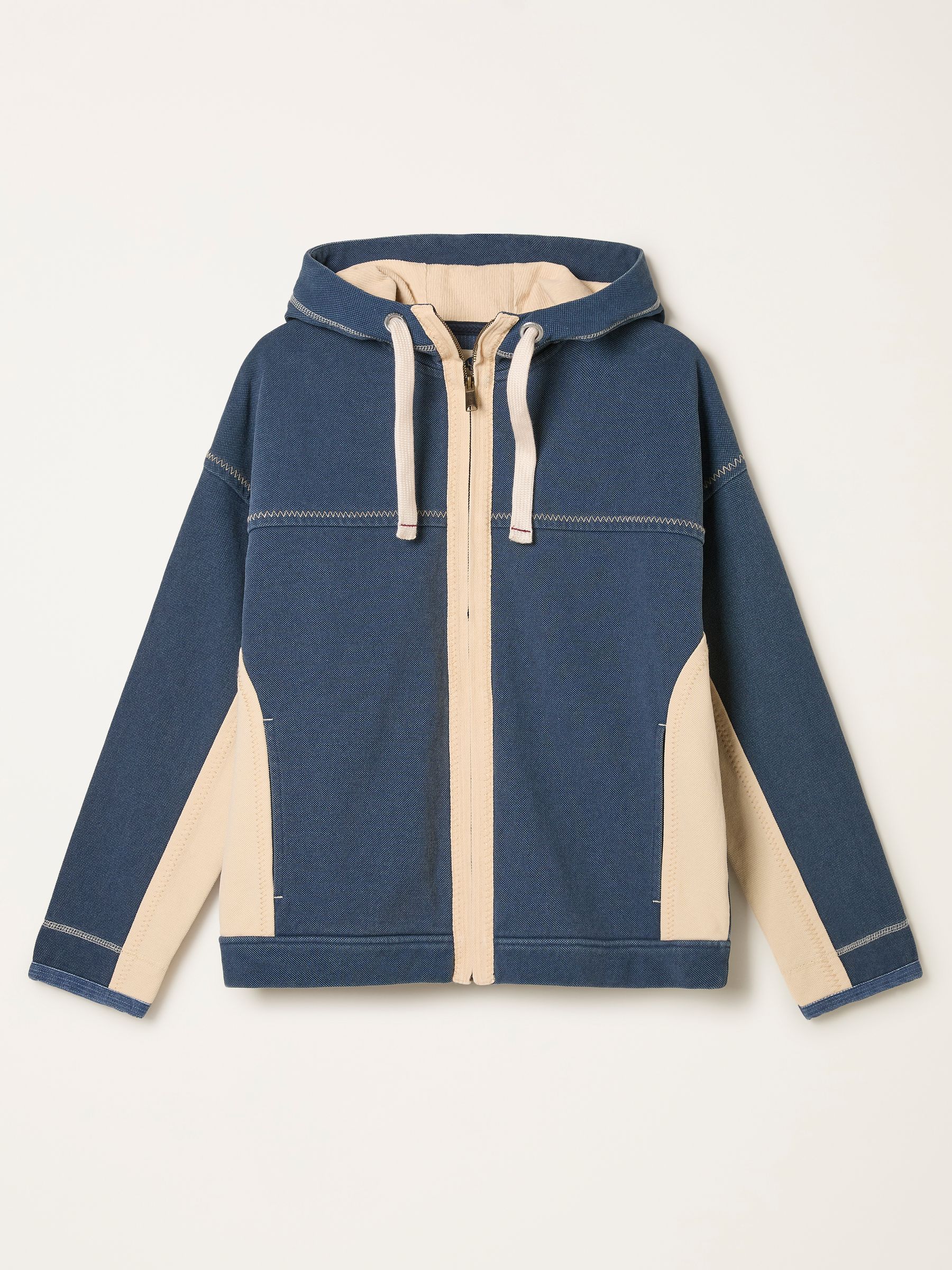 Airlie Navy Zip Through Hoodie - Image 6 of 6