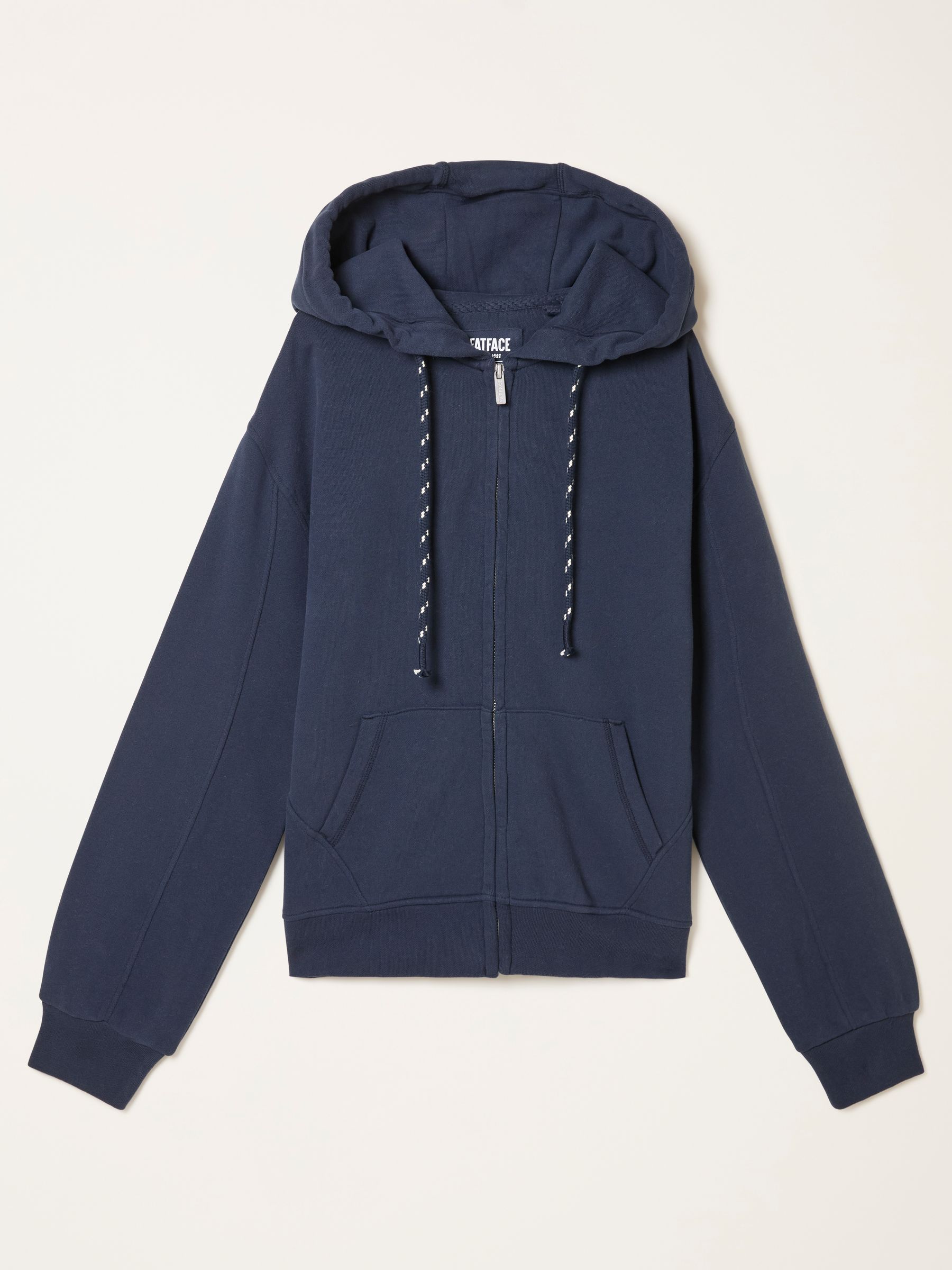 Flora Blue Navy Zip Through Hoodie | FatFace USA