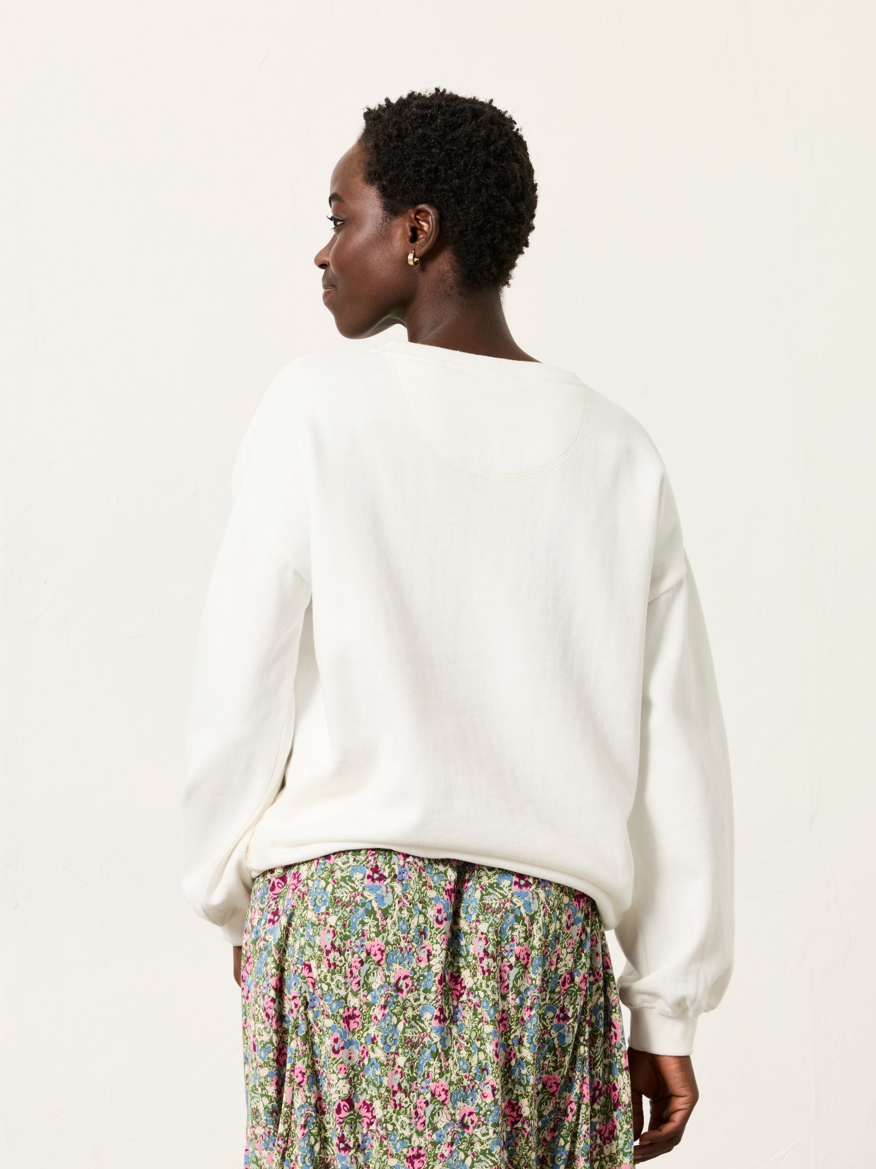 Alex Ivory Painterly Floral Crew Sweat - Image 2 of 5