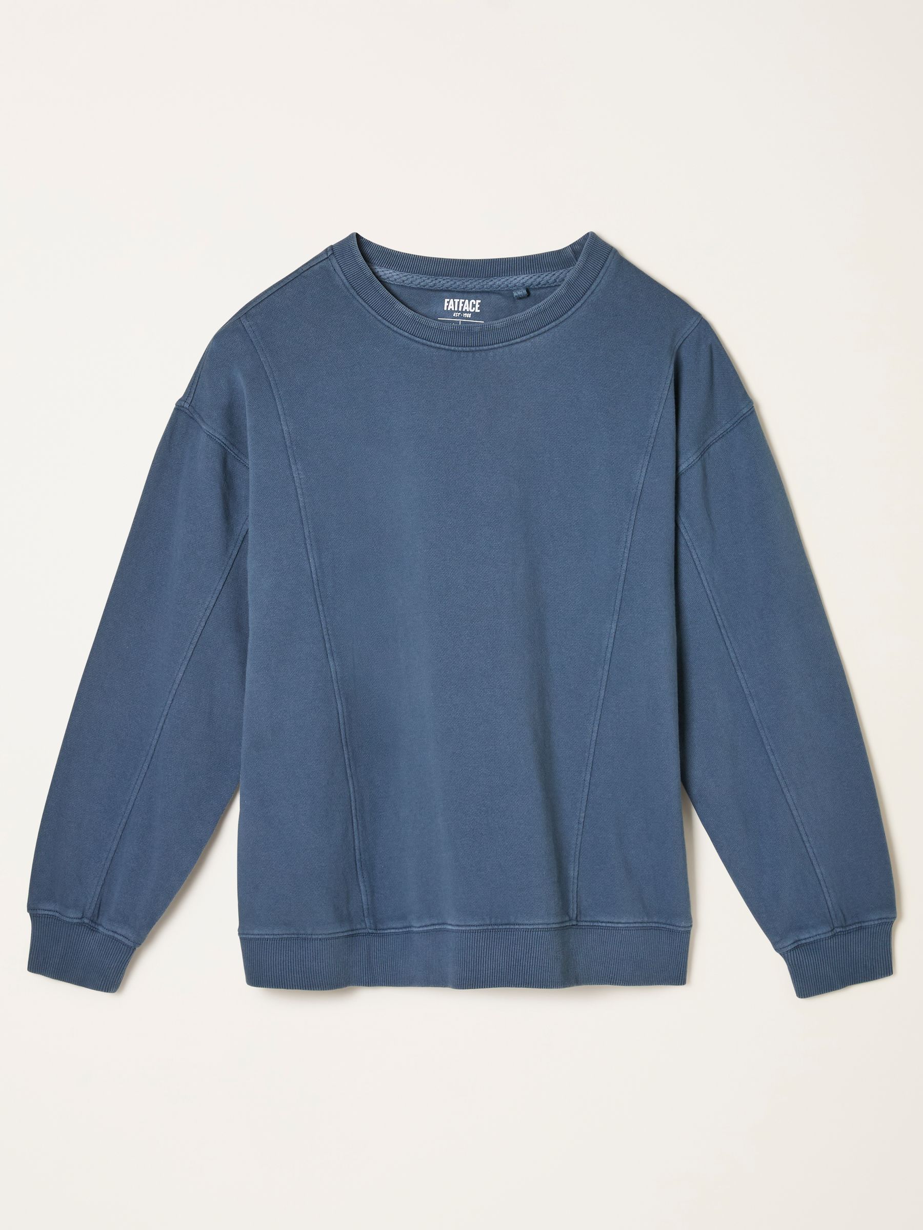 Sienna Indigo Blue Seam Detail Crew Sweat - Image 6 of 6