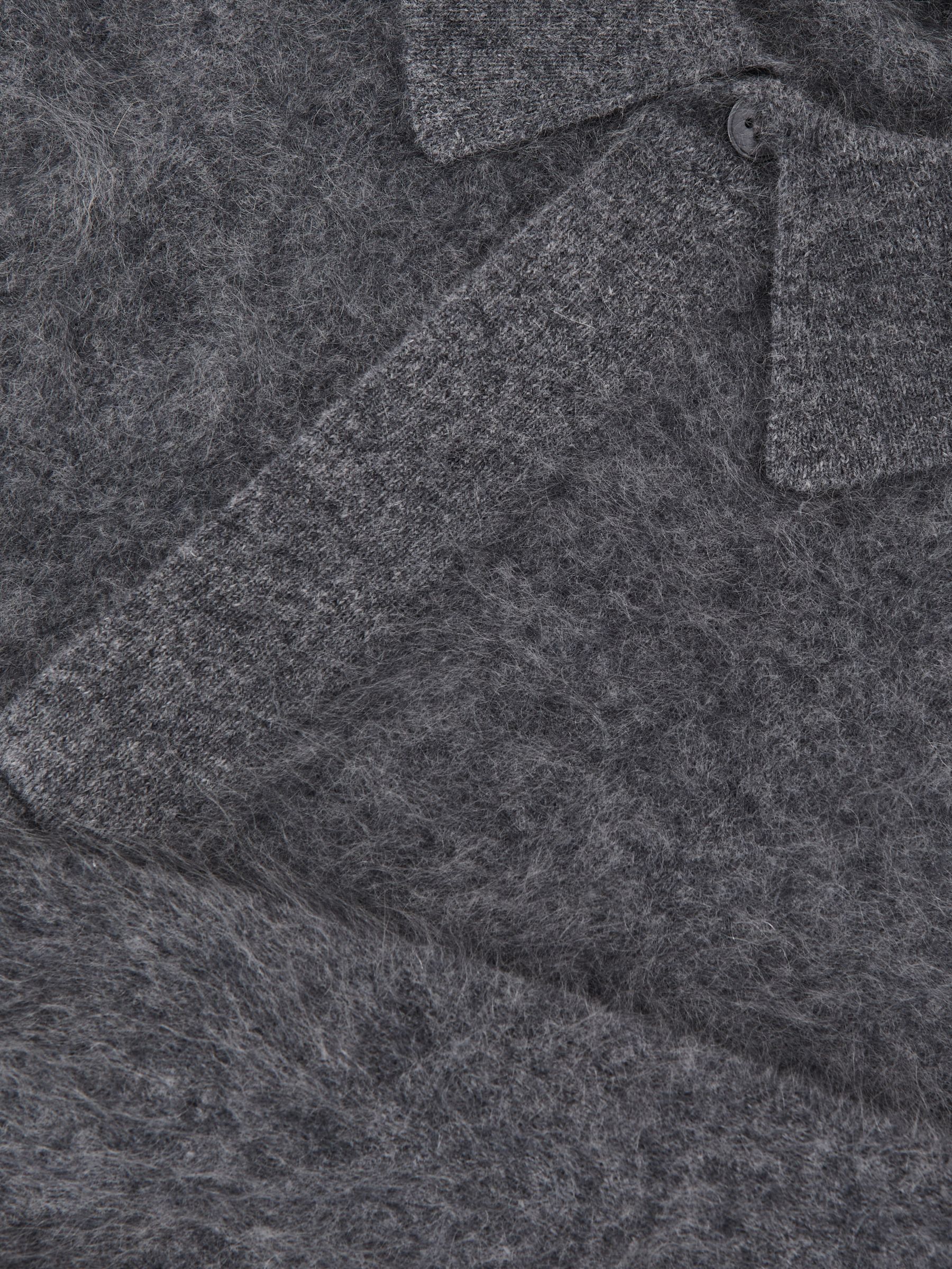 Atelier Brushed-Cashmere Polo Jumper in Mid Grey - image 3