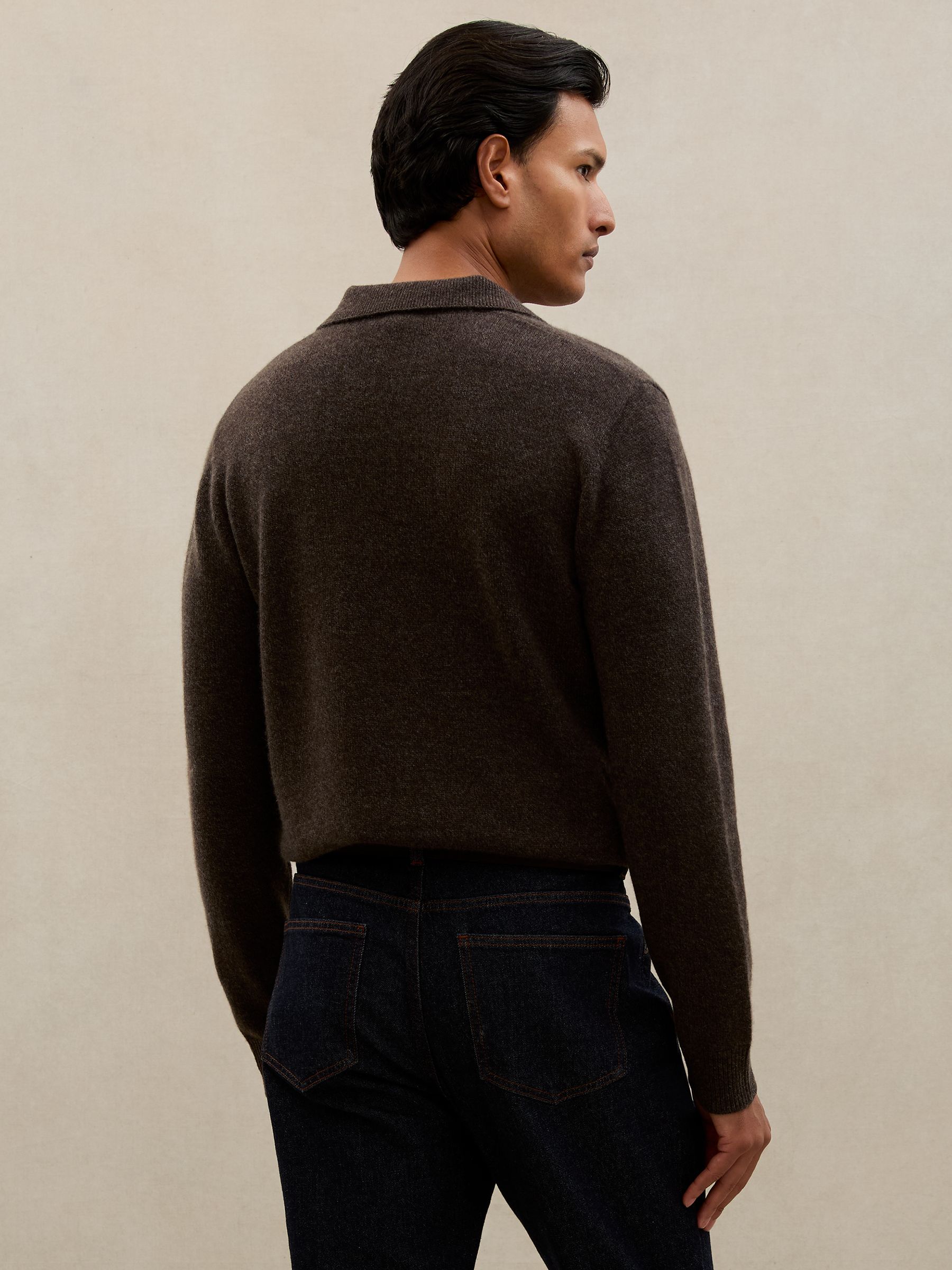 Polo Shirt in Chocolate Brown - Image 4 of 6