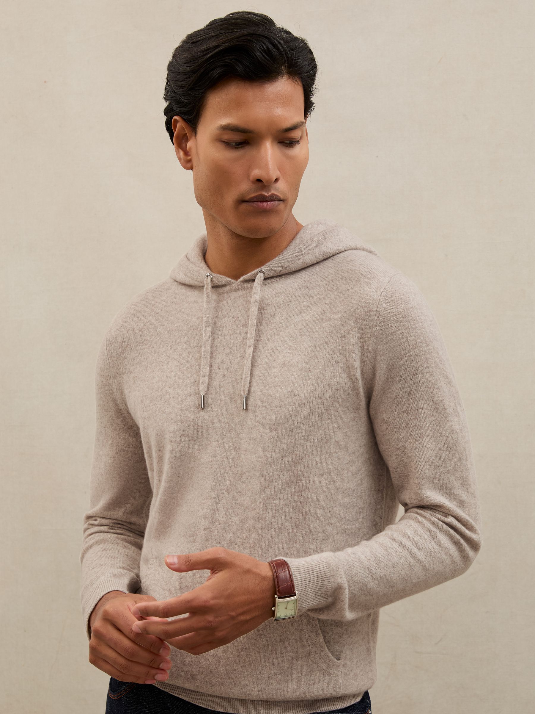Hoodie in Oatmeal - Image 1 of 6