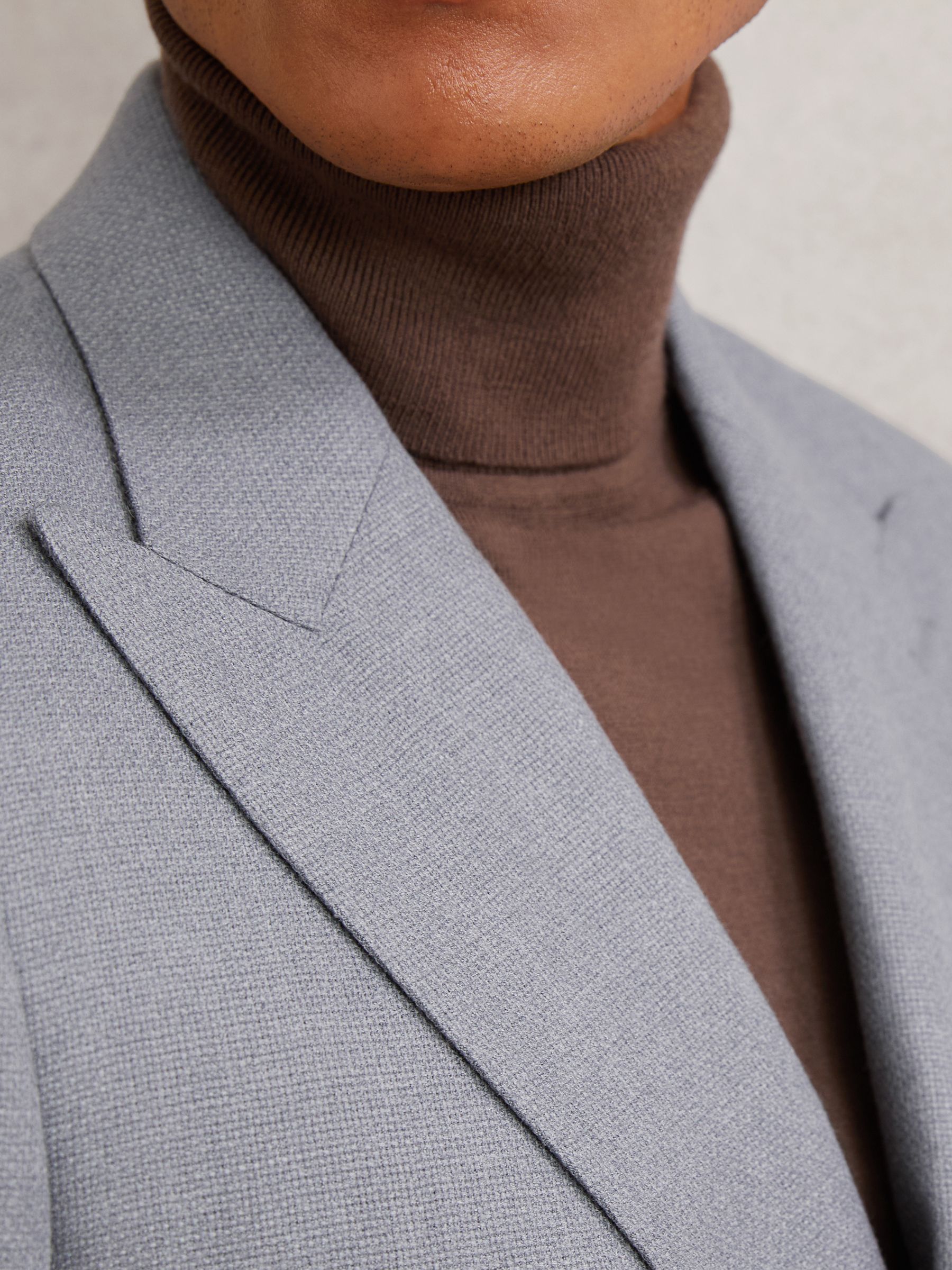 Tailored-Fit Double-Breasted Blazer Wool-Blend in Airforce Blue - Image 6 of 11