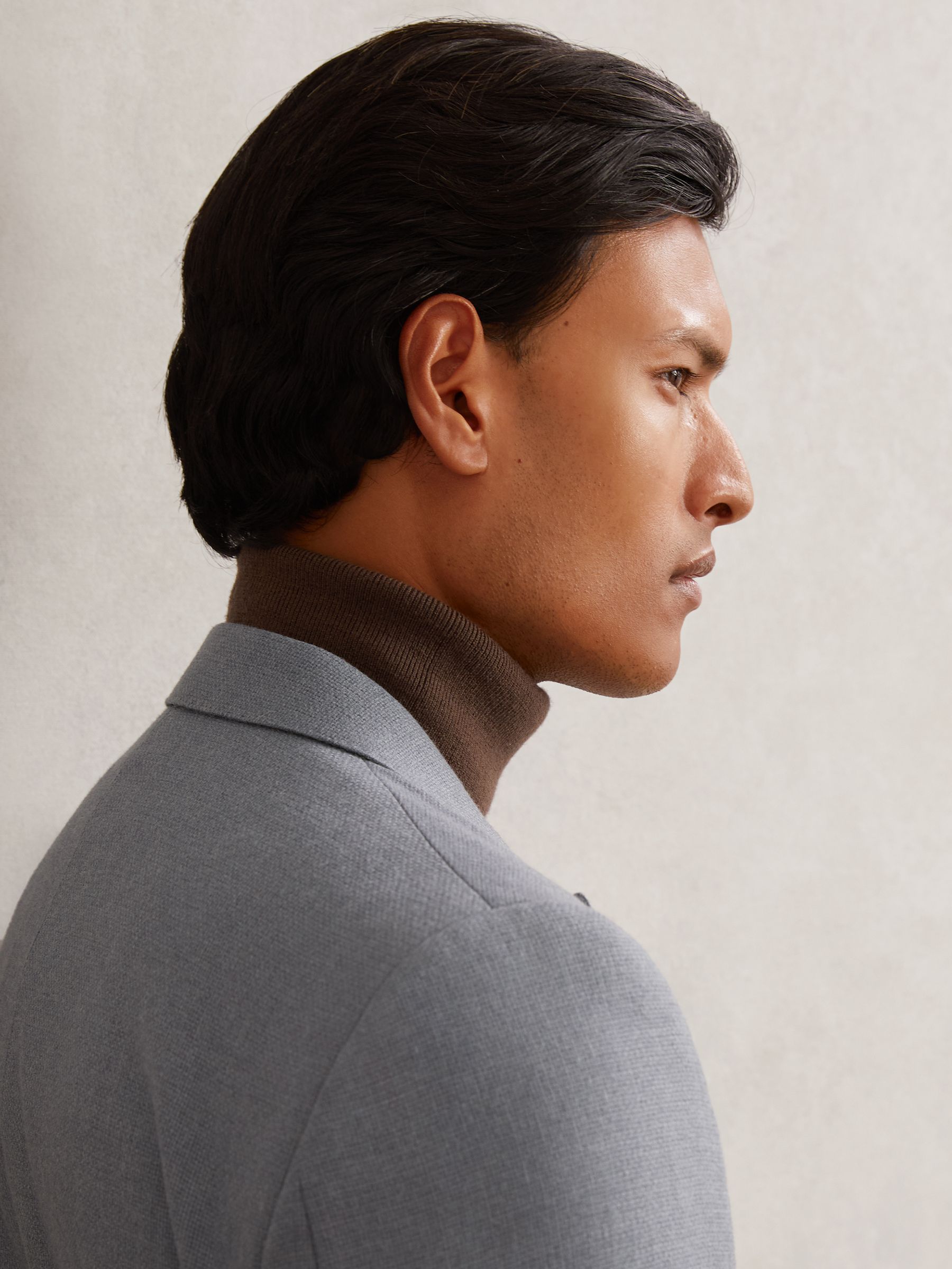 Tailored-Fit Double-Breasted Blazer Wool-Blend in Airforce Blue - Image 7 of 11