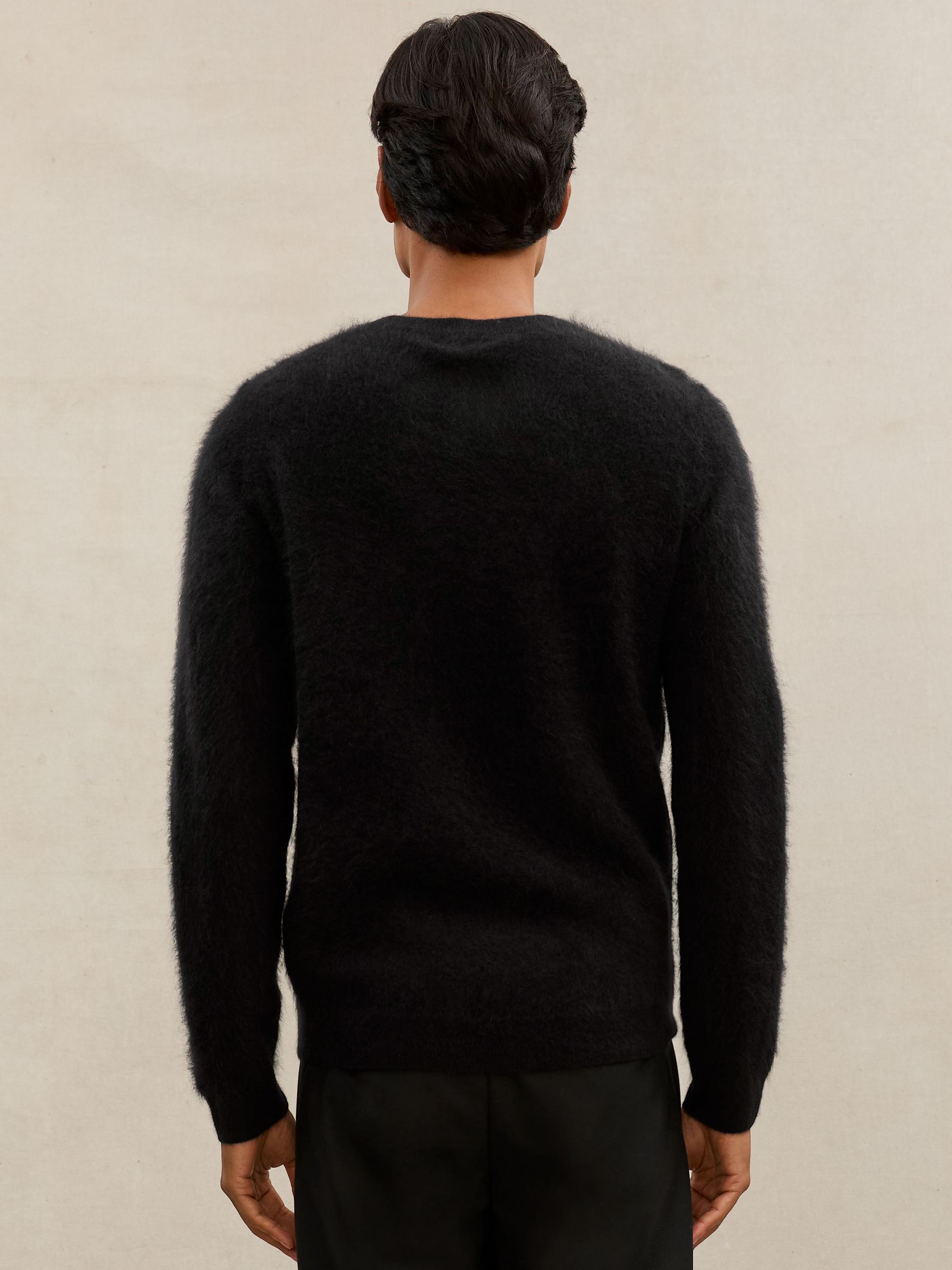 Atelier Brushed-Cashmere Crew Jumper in Black - image 4