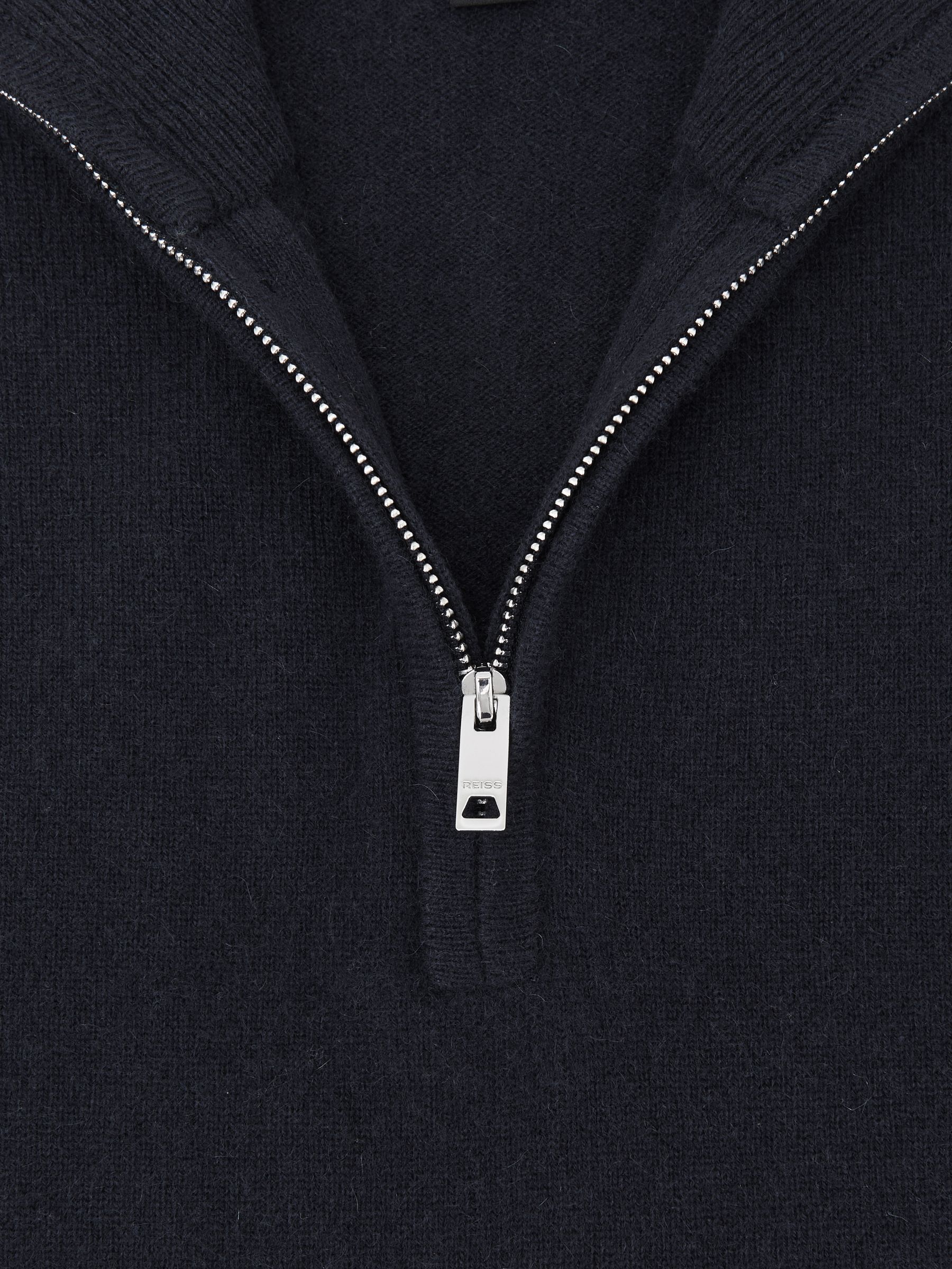 Atelier 100% Cashmere Half-Zip Jumper in Navy - image 5