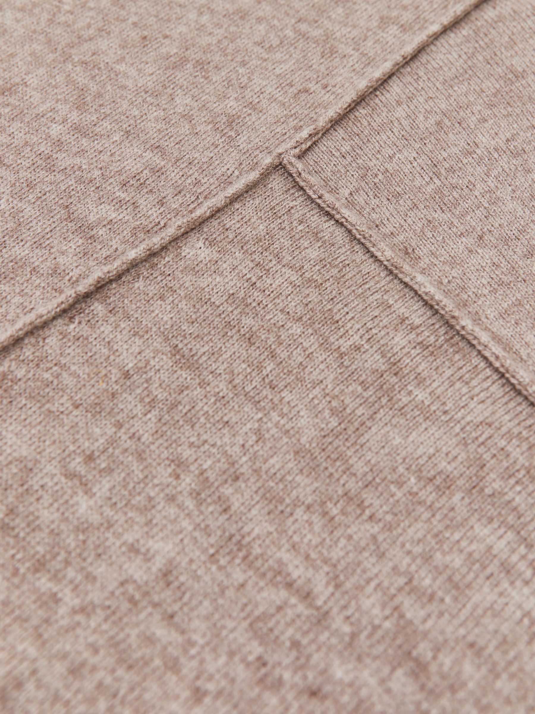 Wool-Blend High-Neck Knitted Dress with Cashmere in Neutral - image 3