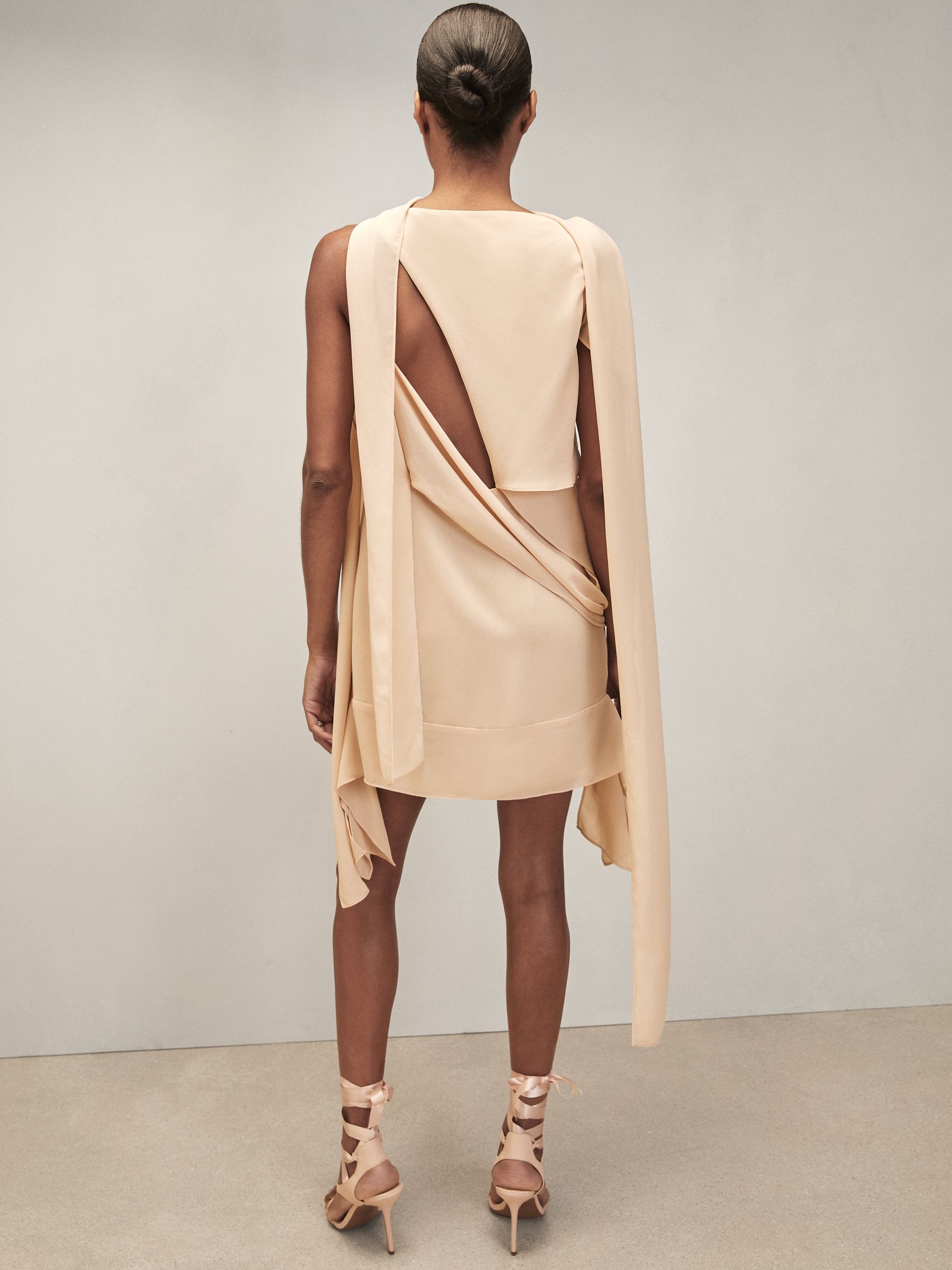 Reiss | Royal Ballet Panel Shift Dress in Pale Pink - Image 4 of 5