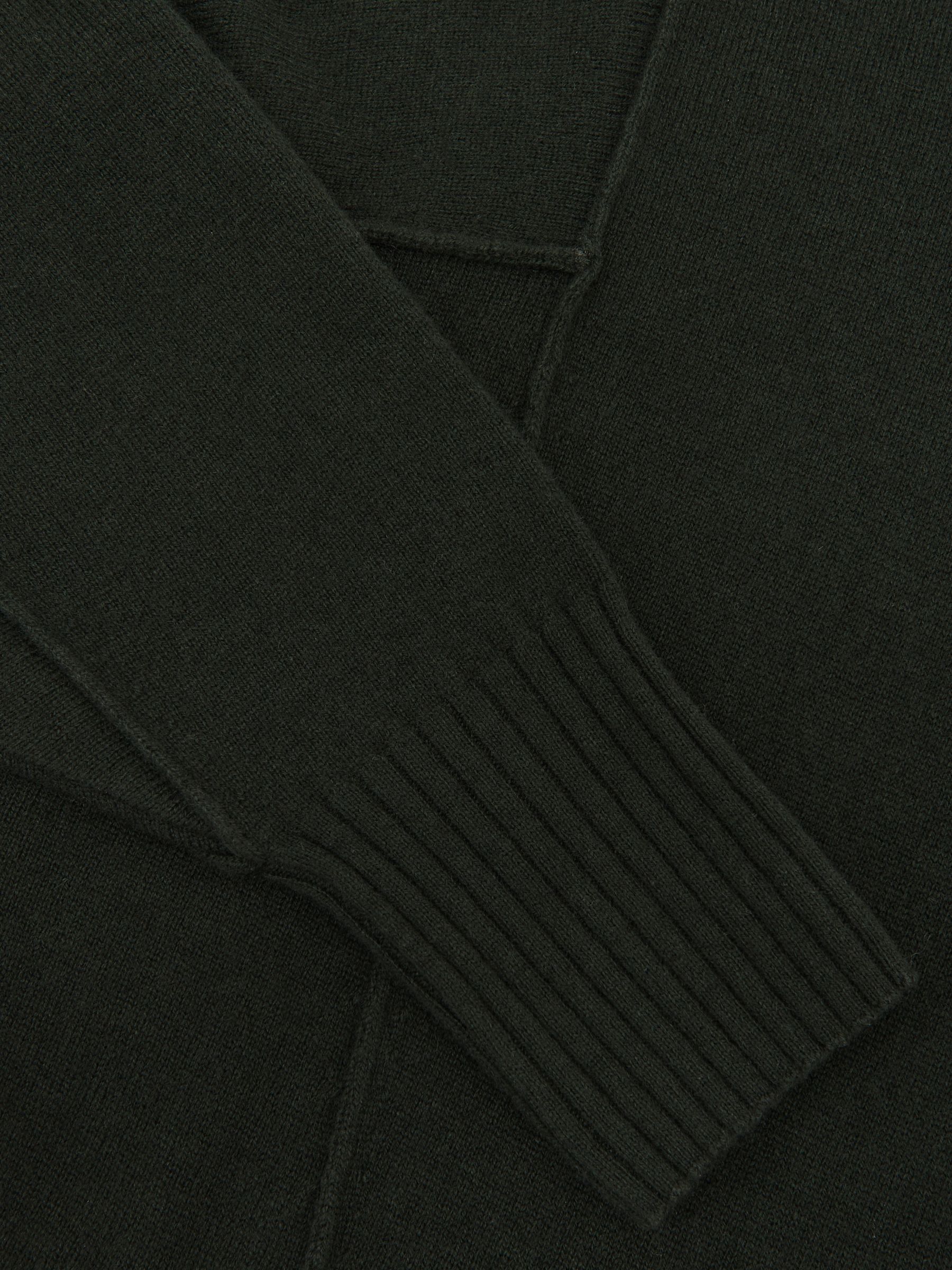 Wool-Blend High-Neck Knitted Dress with Cashmere in Dark Green - image 2