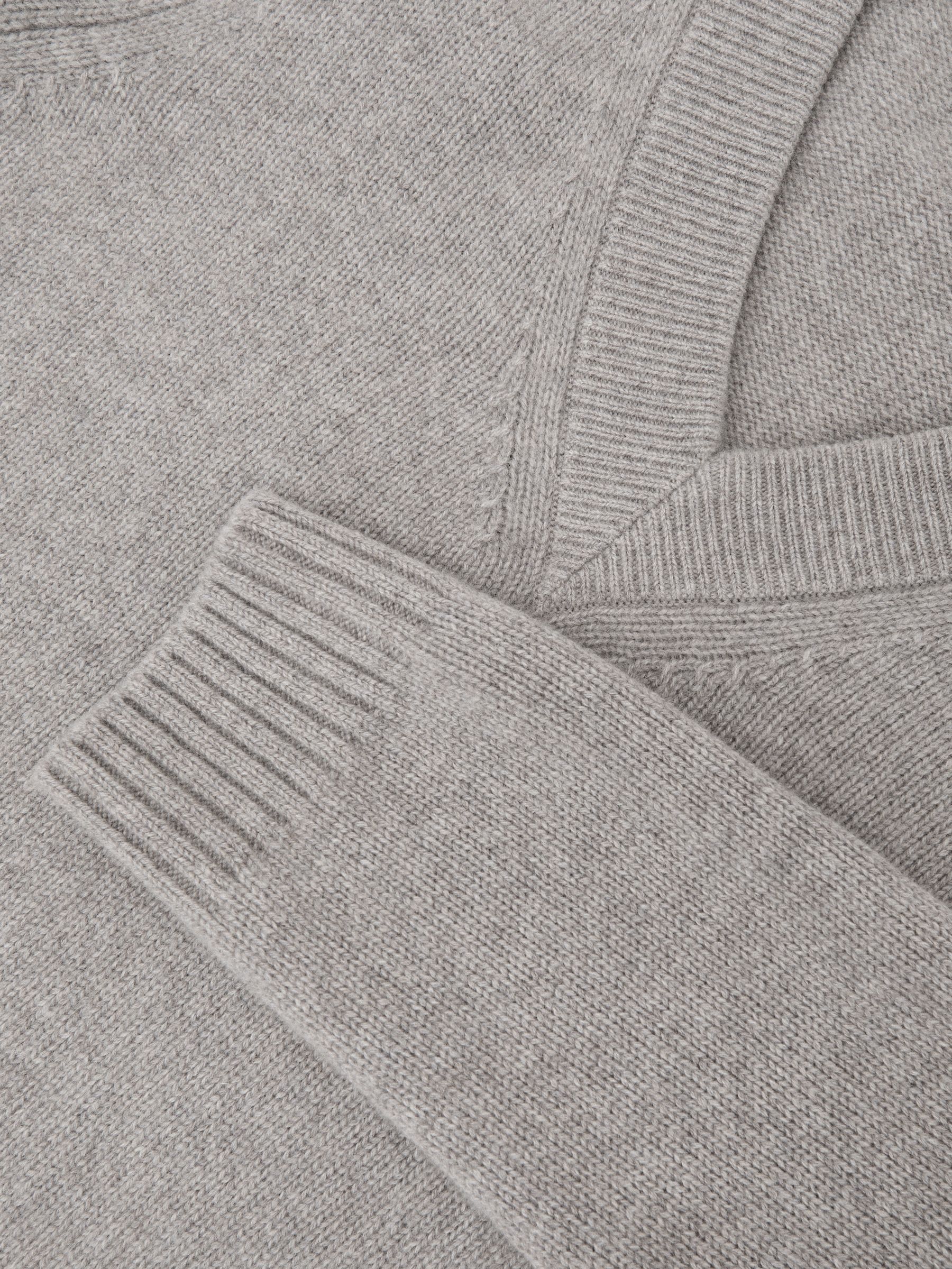 Atelier 100% Cashmere V-Neck Jumper in Heather Oatmeal - image 3