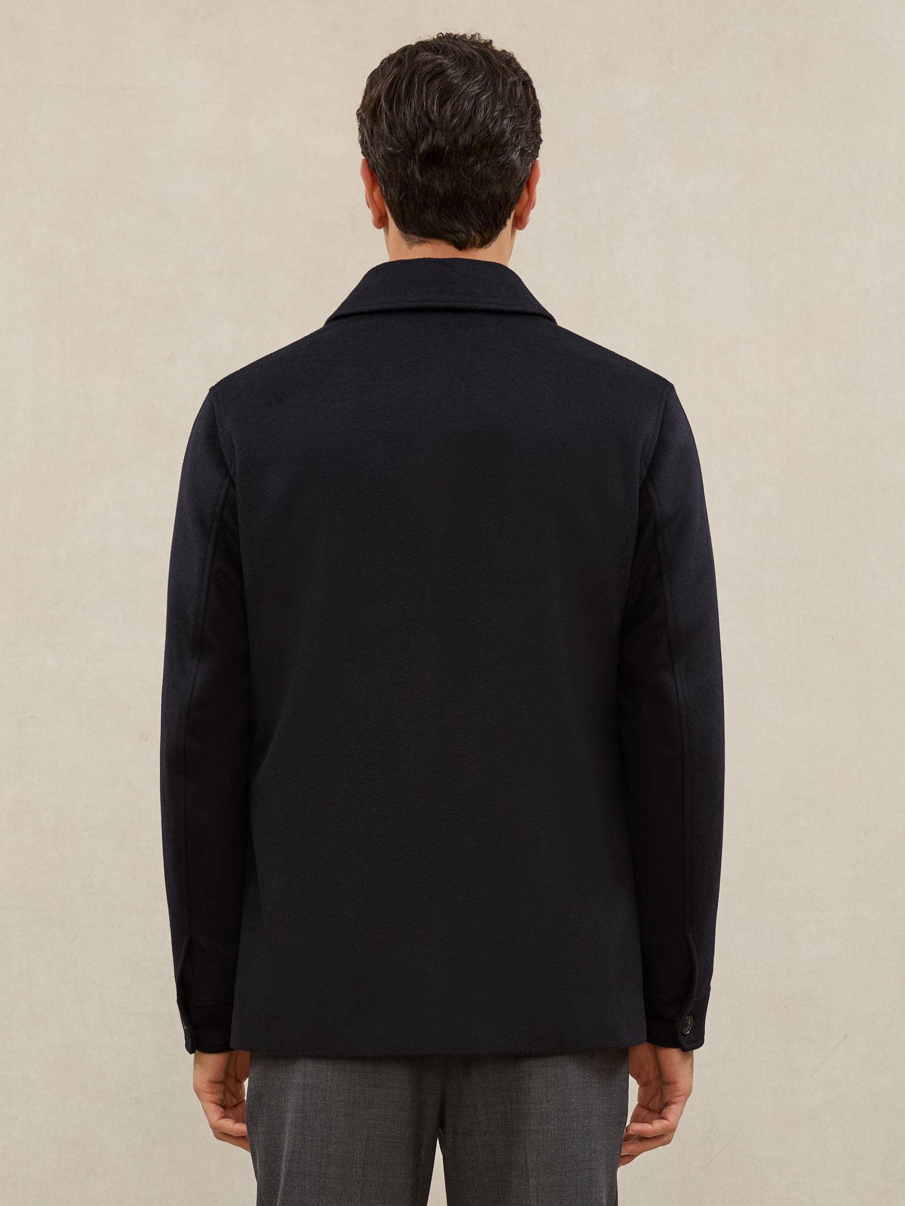 Atelier 100% Cashmere Field Jacket in Navy - Image 6 of 7