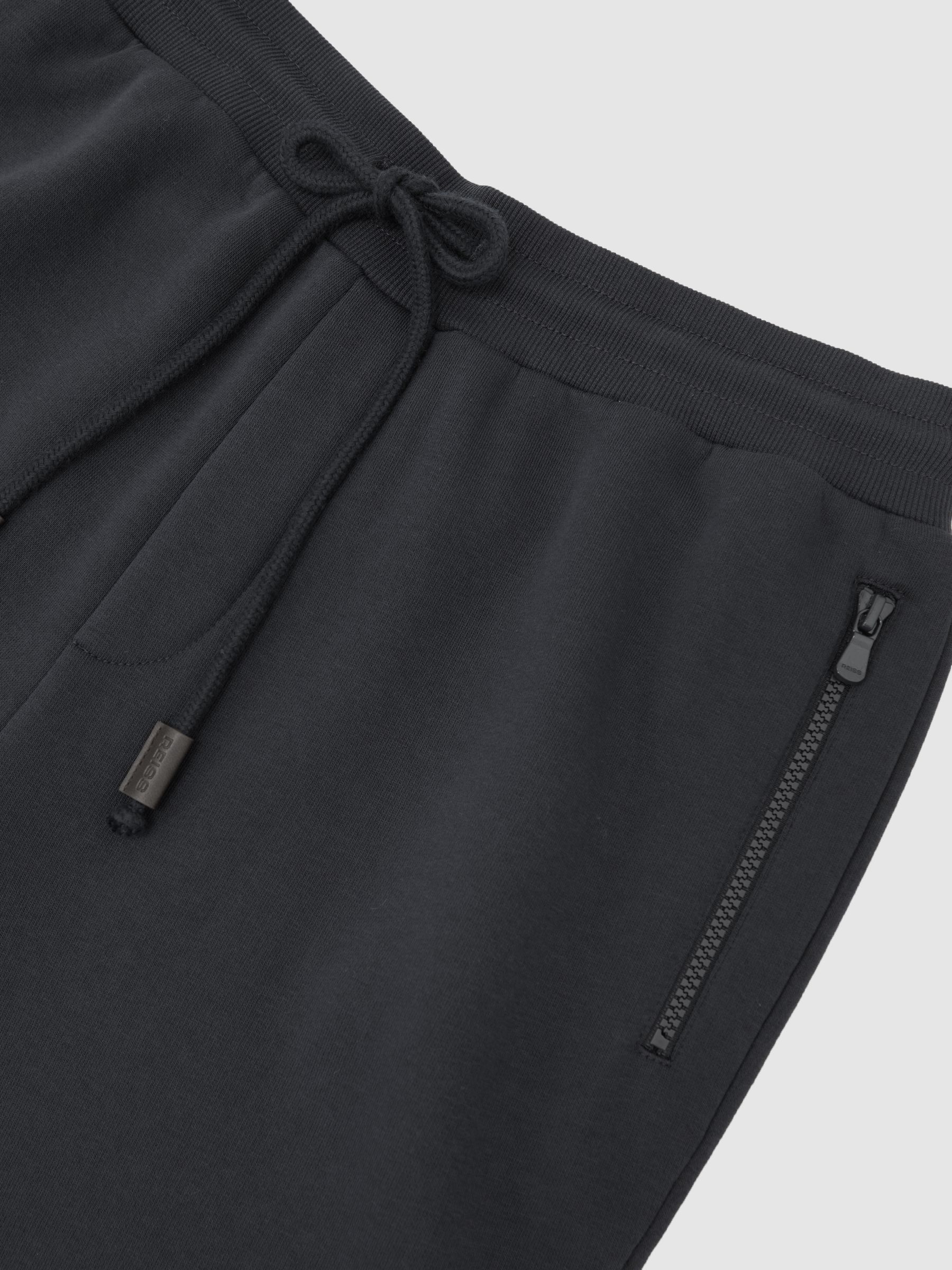 Cotton-Blend Drawstring Joggers in Navy - image 3