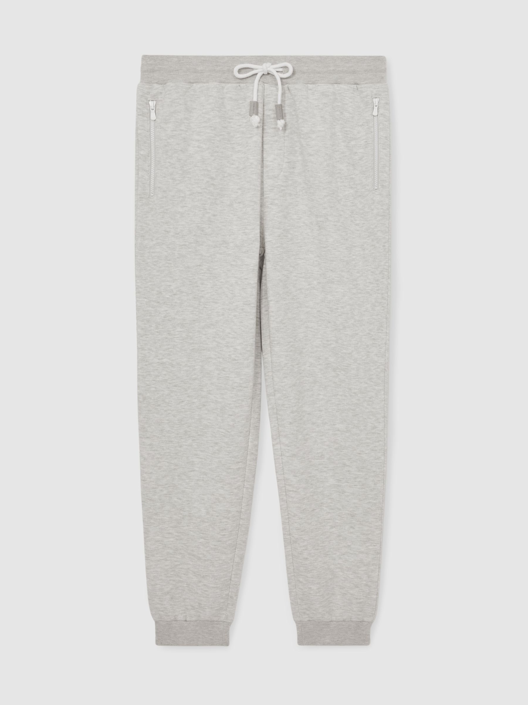 Cotton-Blend Drawstring Joggers in Grey - Image 2 of 6