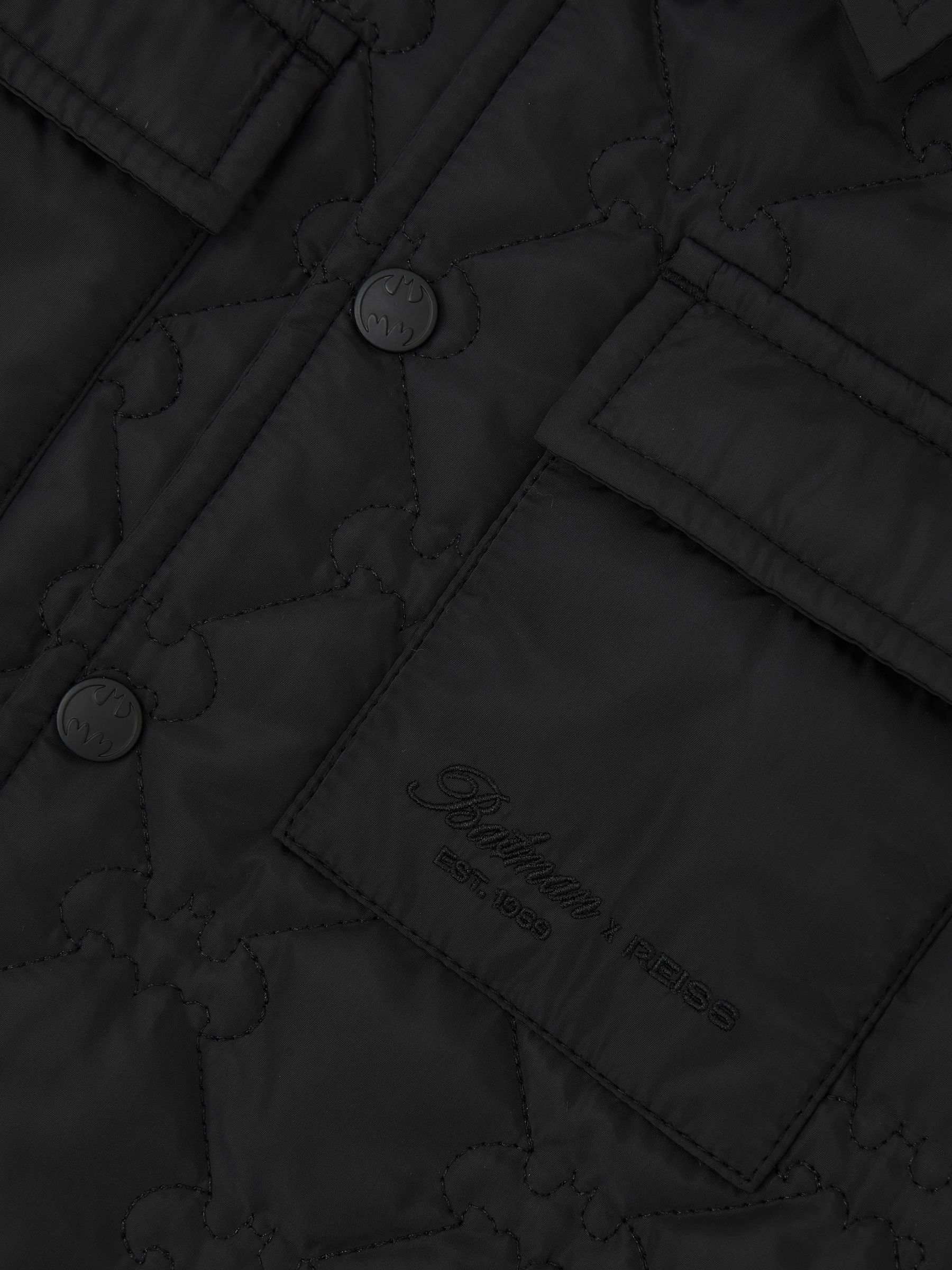 13-14 سنة Batman | سترة مبطنة من Reiss باللون الأسود - صورة 5 من 5