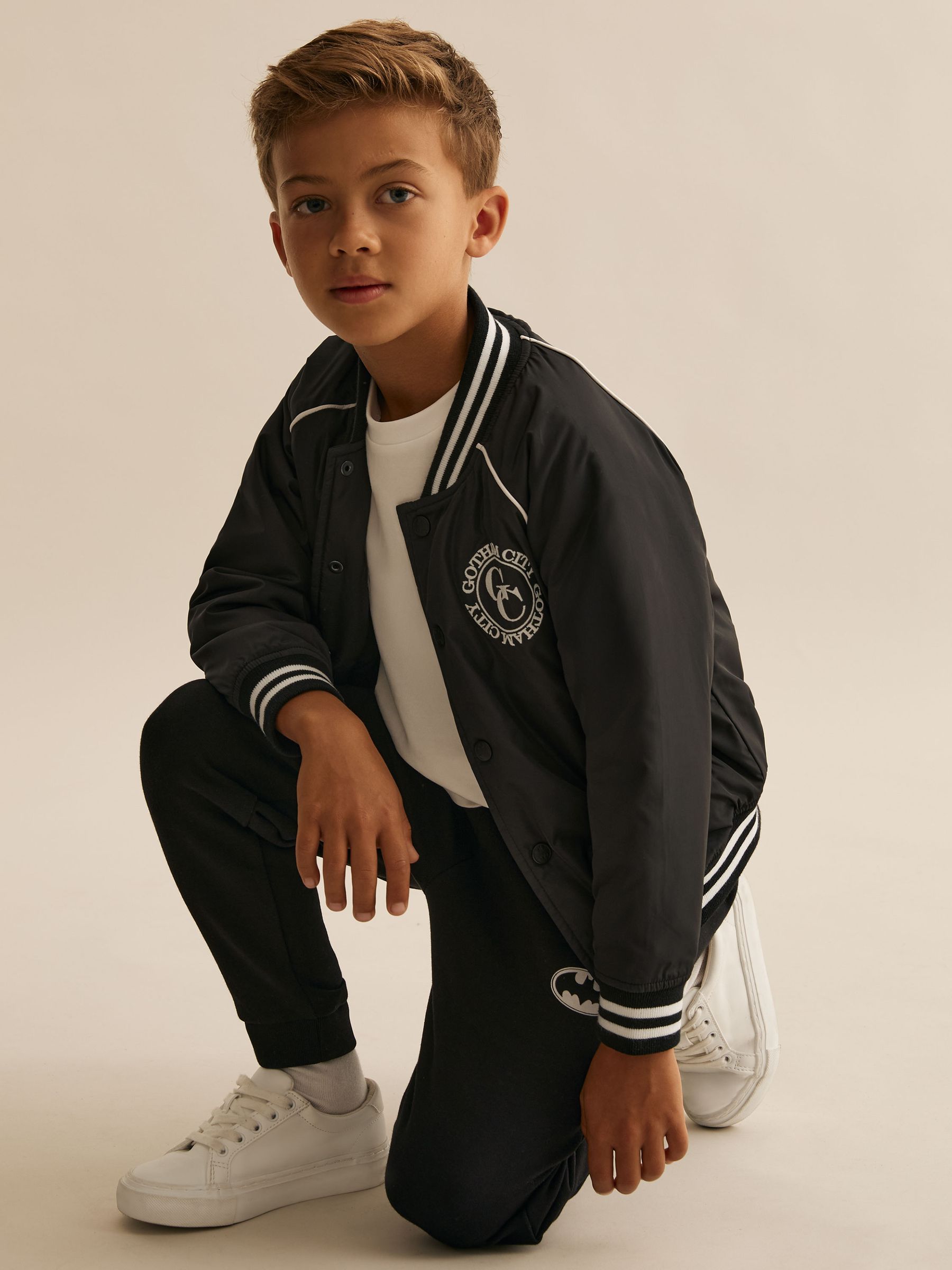 3-9 yrs Batman | Reiss Gotham City Jacket in Black - Image 3 of 6
