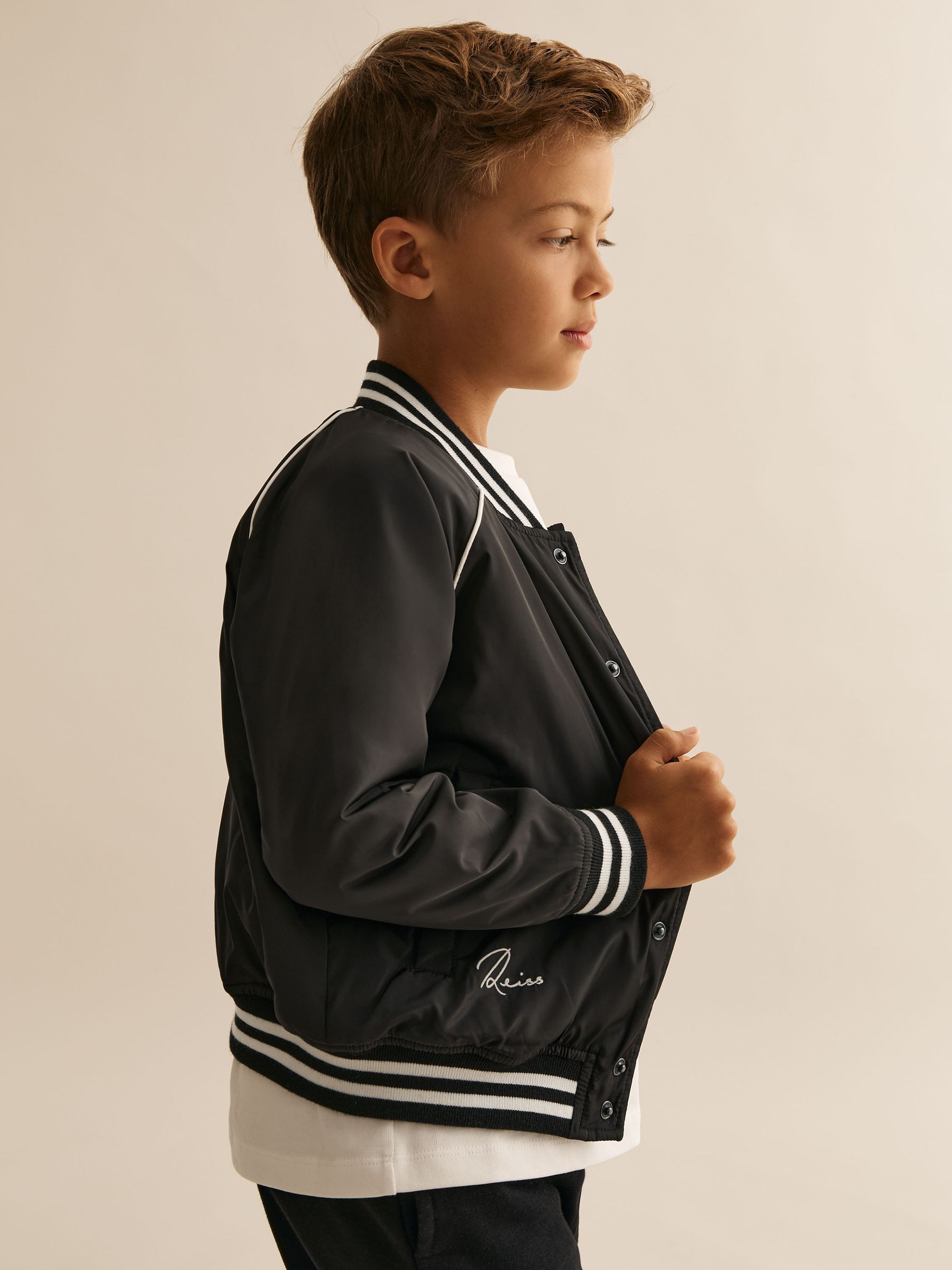 3-9 yrs Batman | Reiss Gotham City Jacket in Black - Image 4 of 6