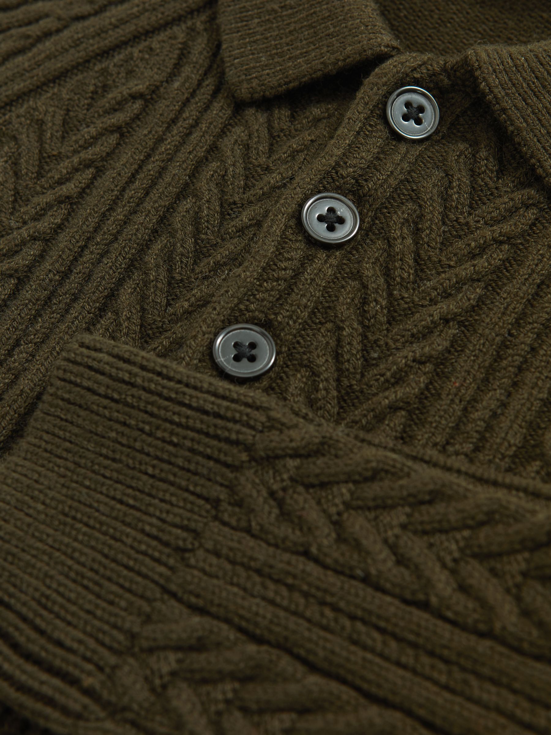 9-13 yrs Cable-Knit Jumper With Wool in Dark Green - Image 4 of 4
