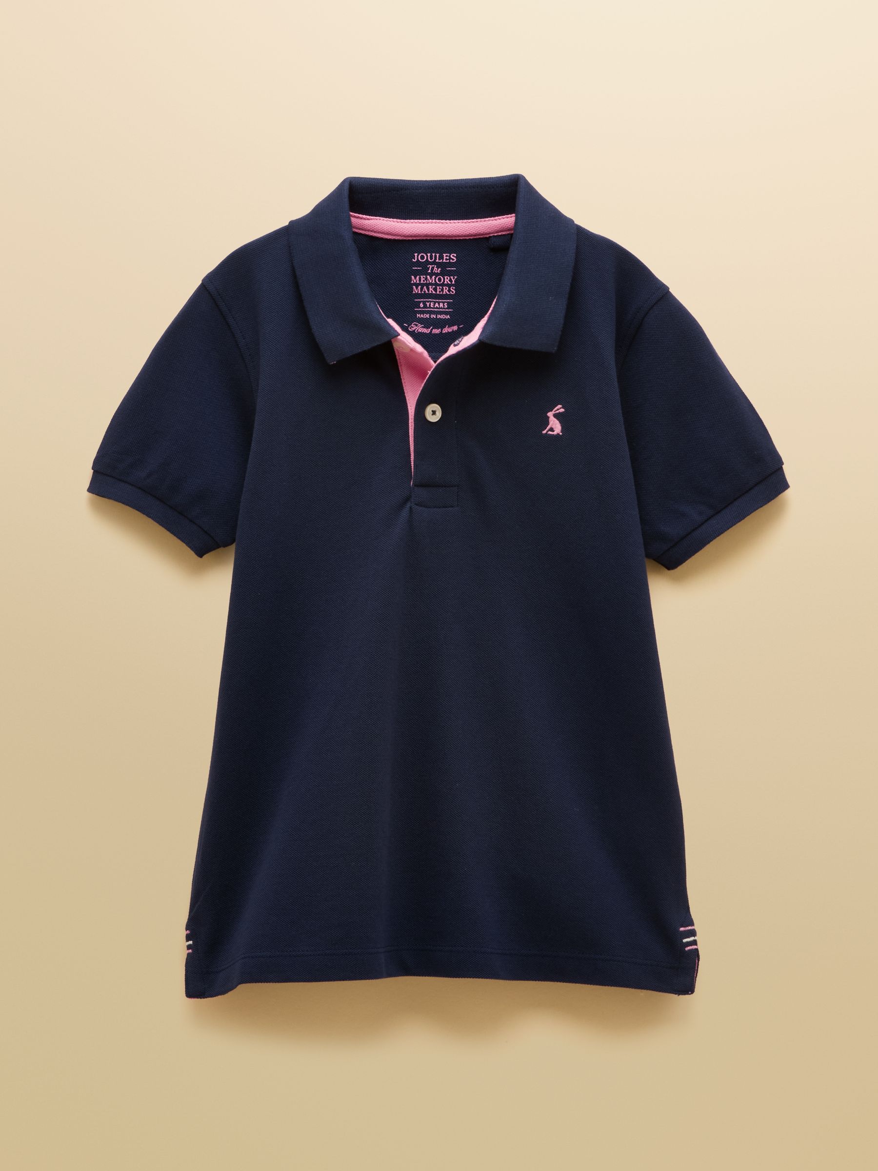 Boys' Woody Navy Blue Short Sleeve Cotton Polo Shirt - Image 1 of 5