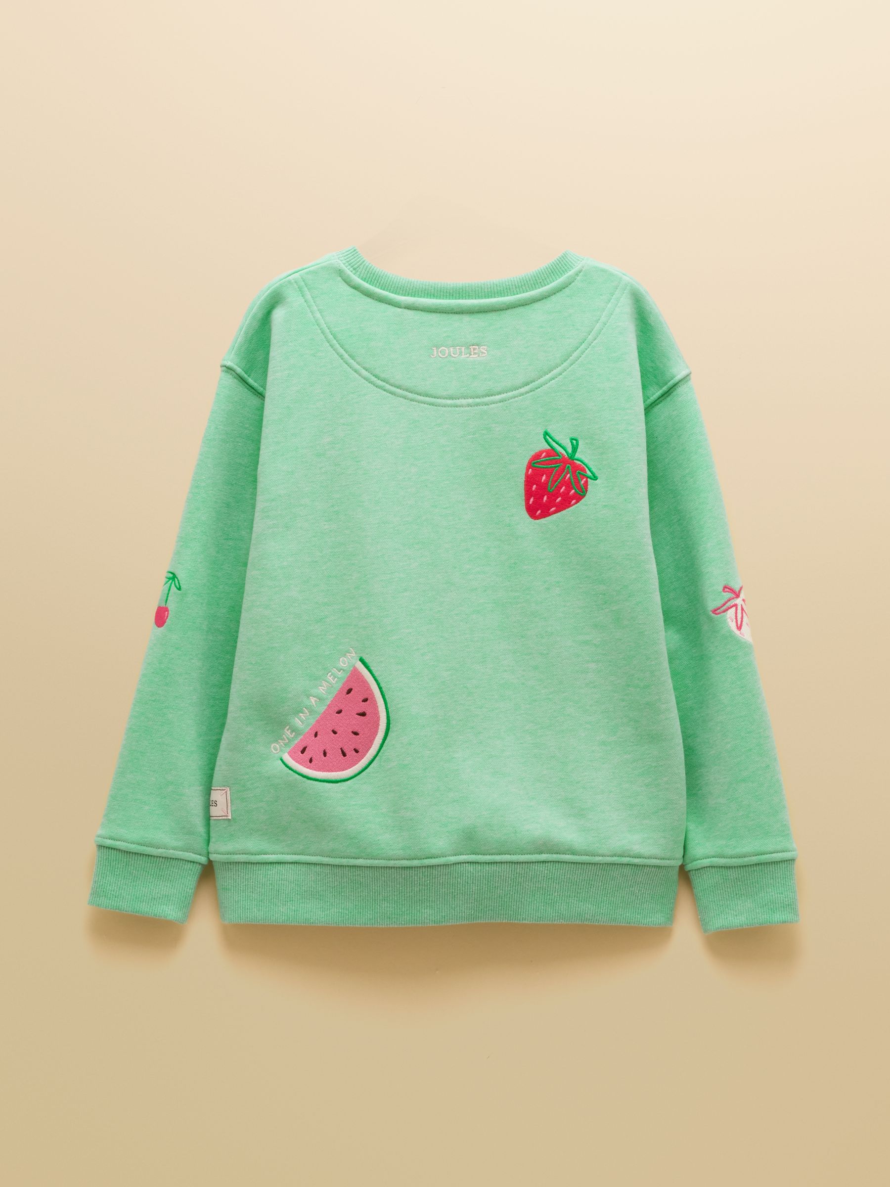 Girls' Summerdays Green Embroideries Crew Neck Sweatshirt - Image 2 of 5