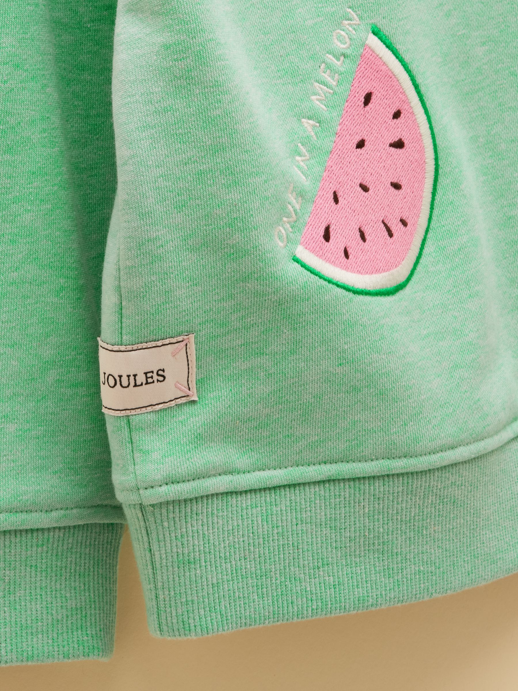Girls' Summerdays Green Embroideries Crew Neck Sweatshirt - Image 6 of 6