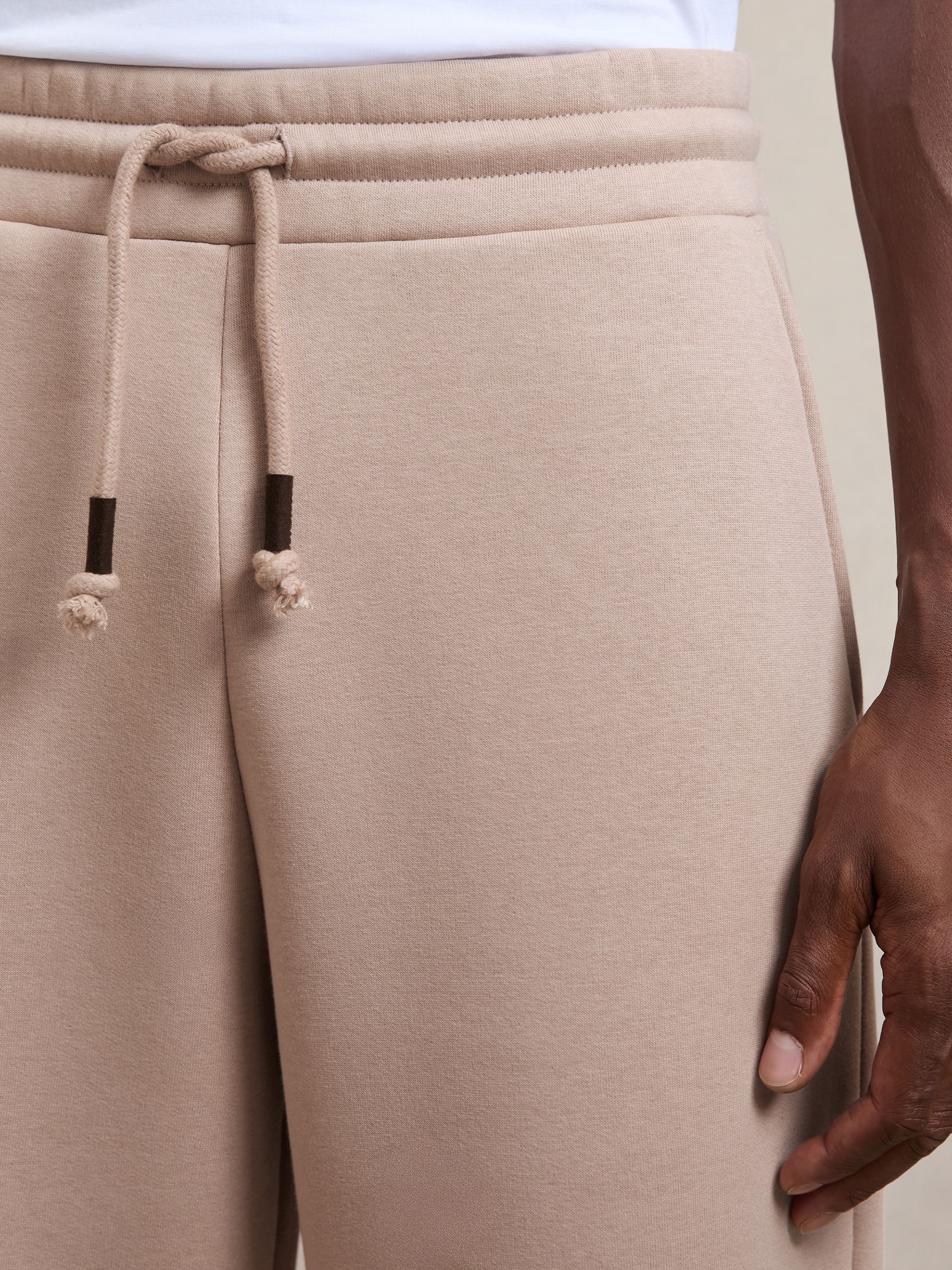 Cotton-Blend Fleece-Back Joggers in Pink - Image 4 of 6