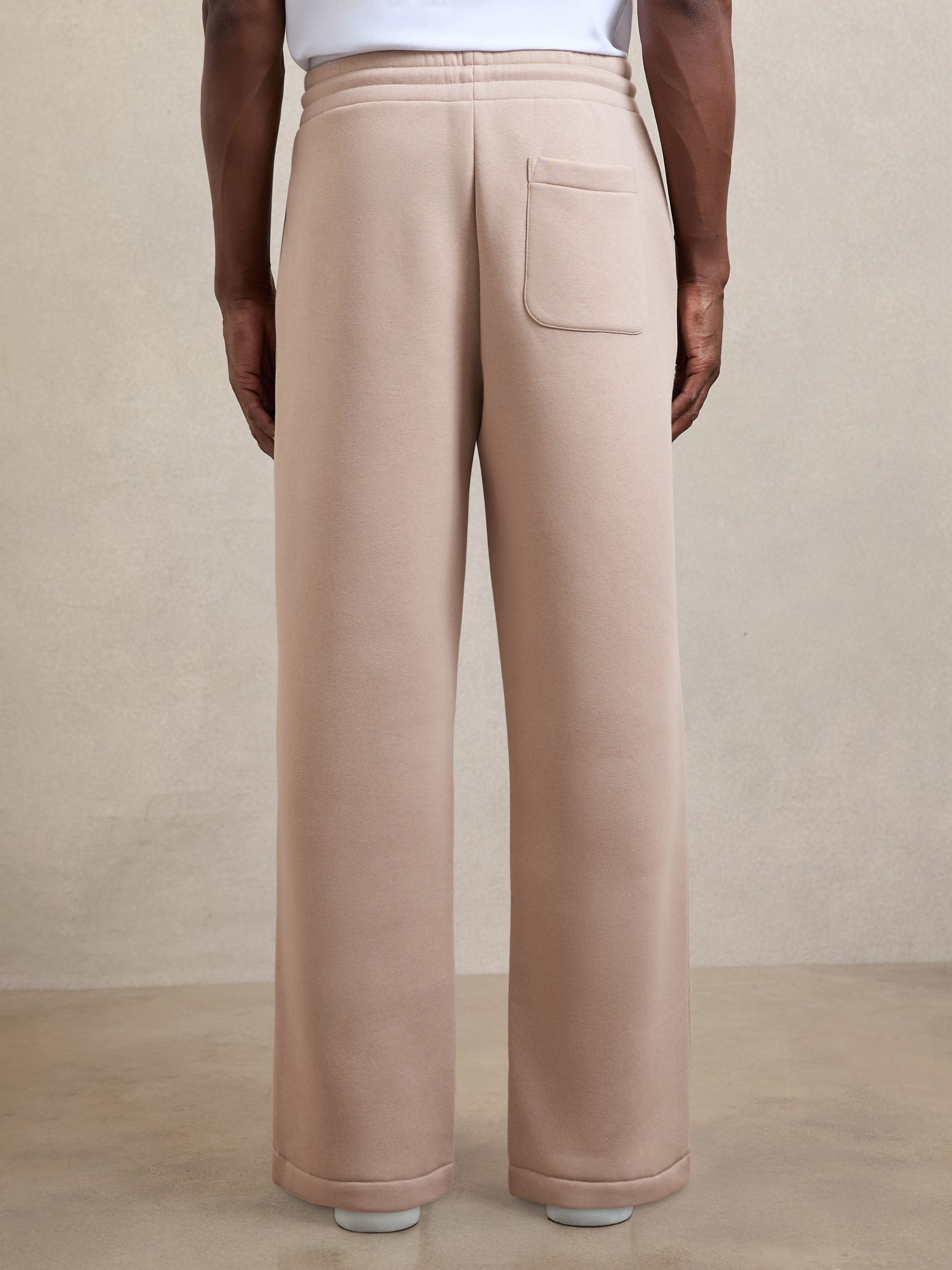 Cotton-Blend Fleece-Back Joggers in Pink - image 3