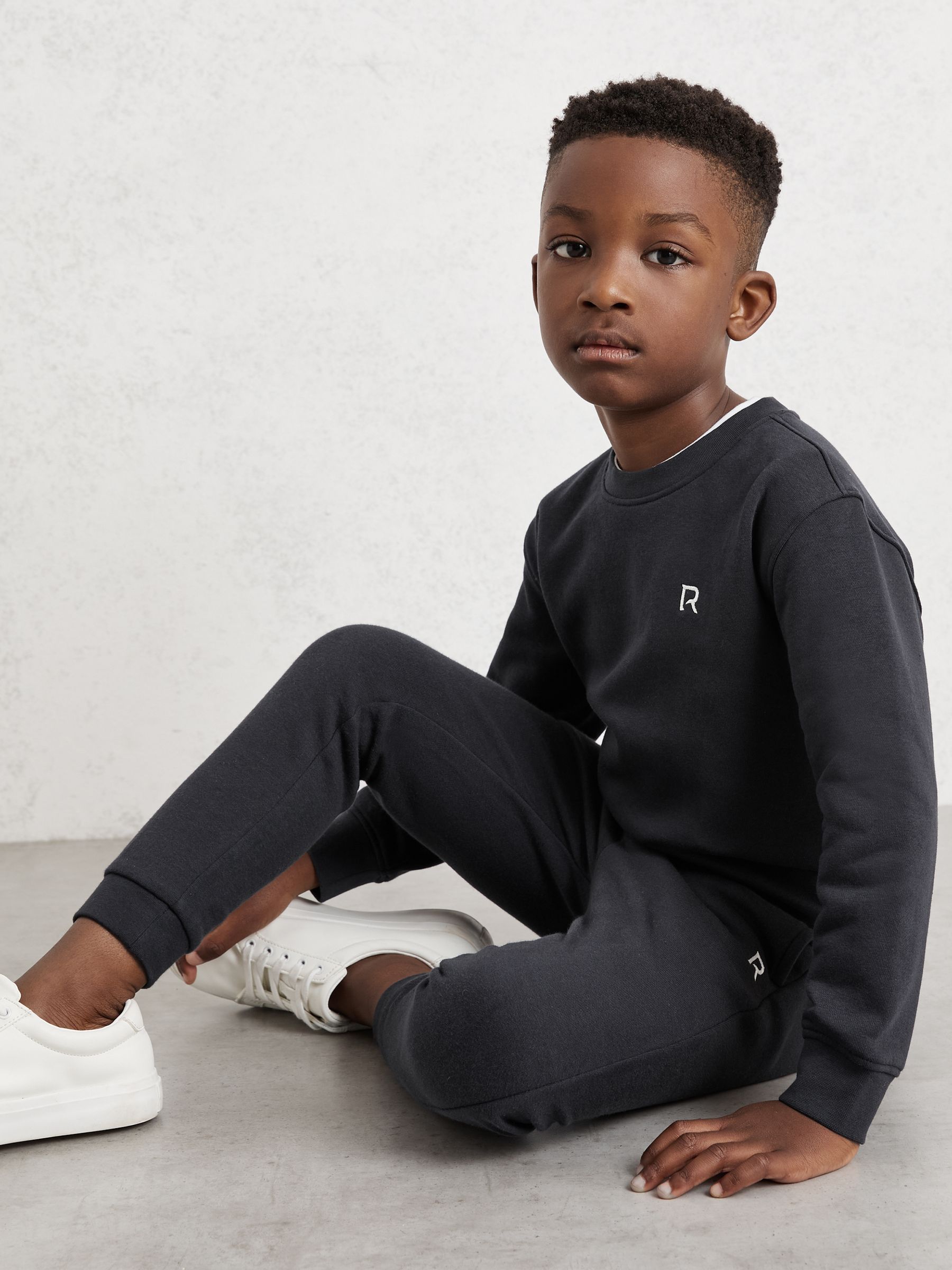 Top & Joggers Set in Navy - Image 1 of 4