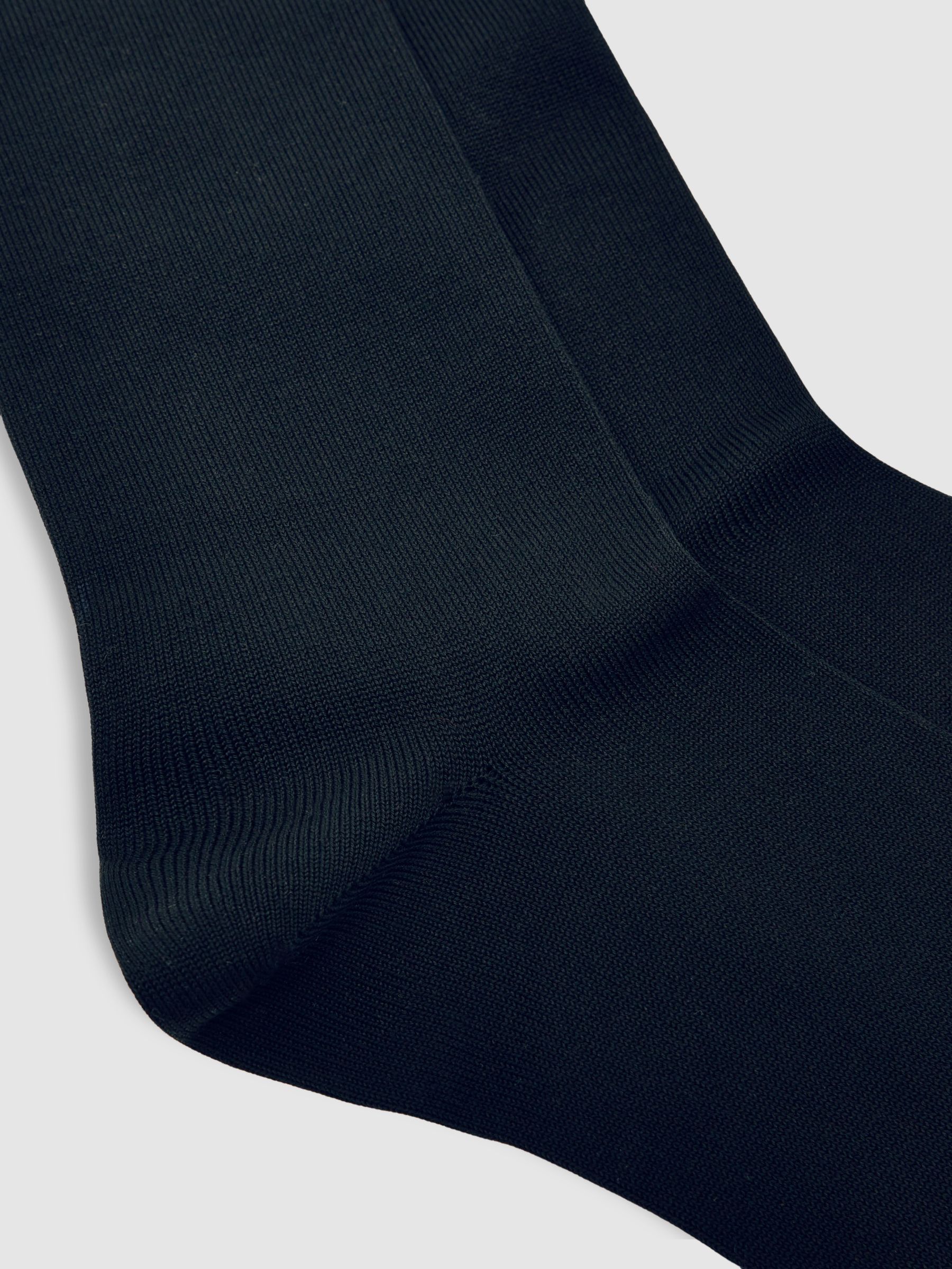 Cotton-Blend Logo Embroidery Socks in Black - Image 2 of 3