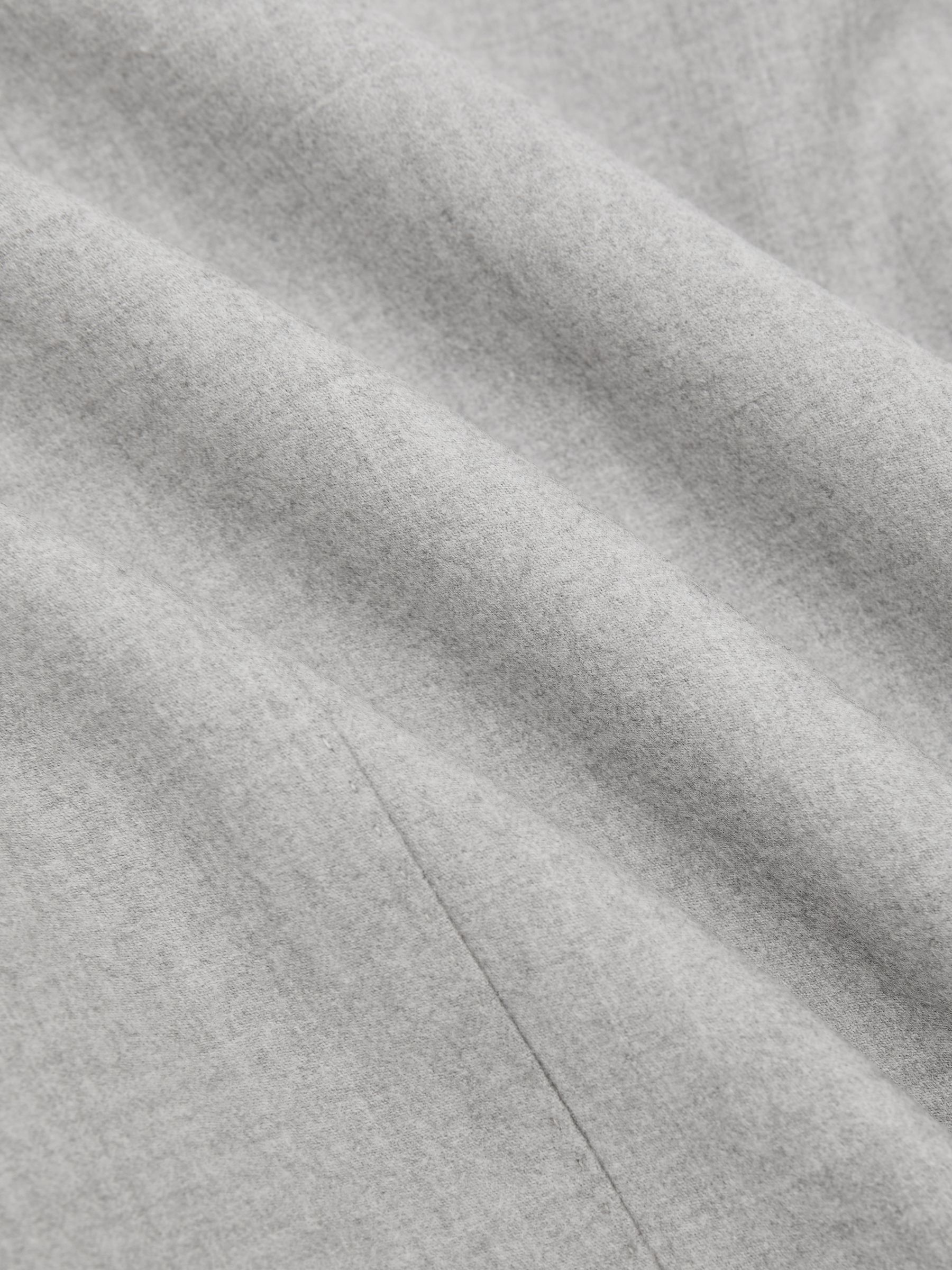 Wool Flannel Double-Breasted Tailored-Fit Blazer in Soft Grey - image 3