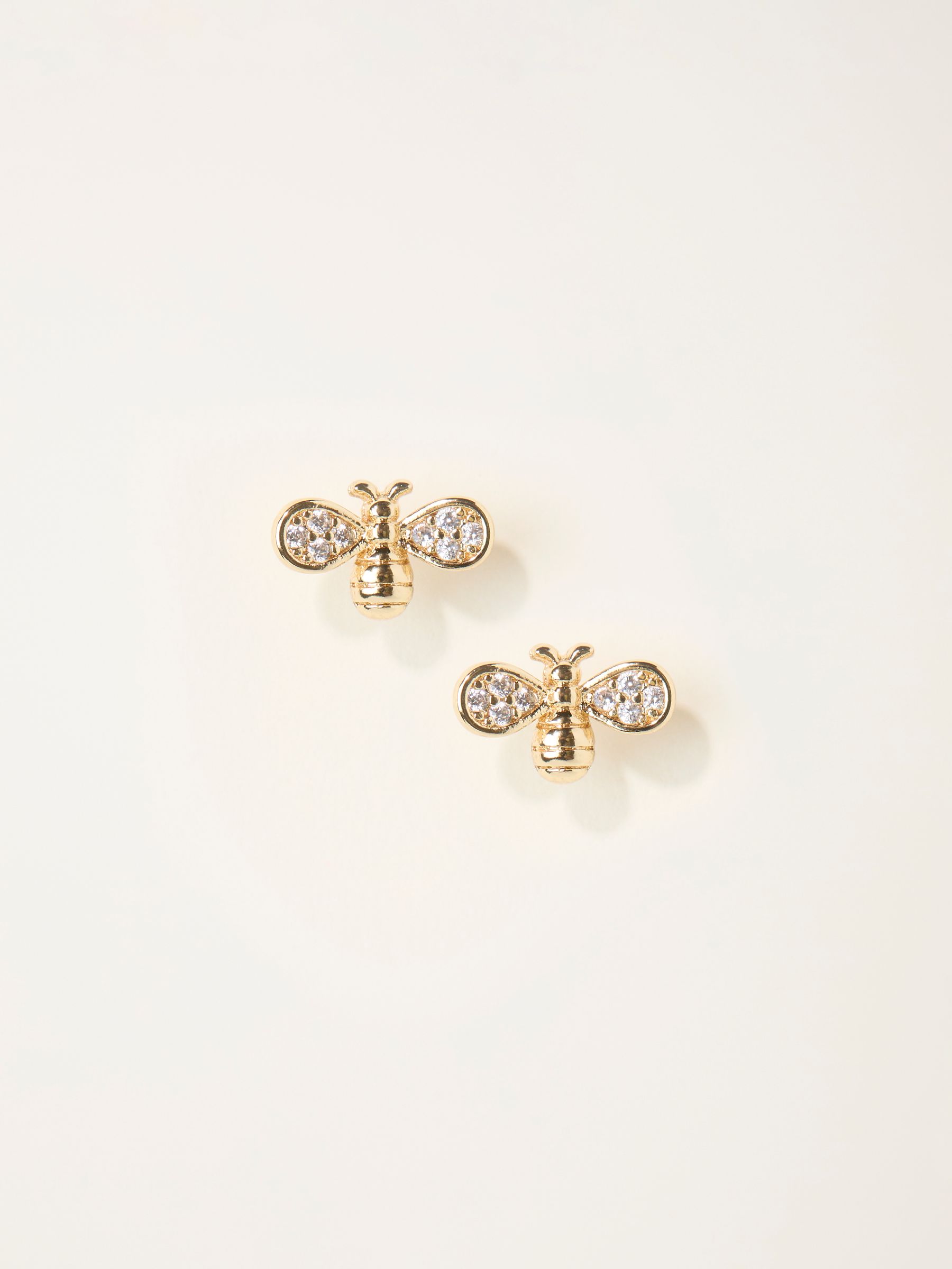 Gold Tone Bee Stud Earrings - Image 1 of 2