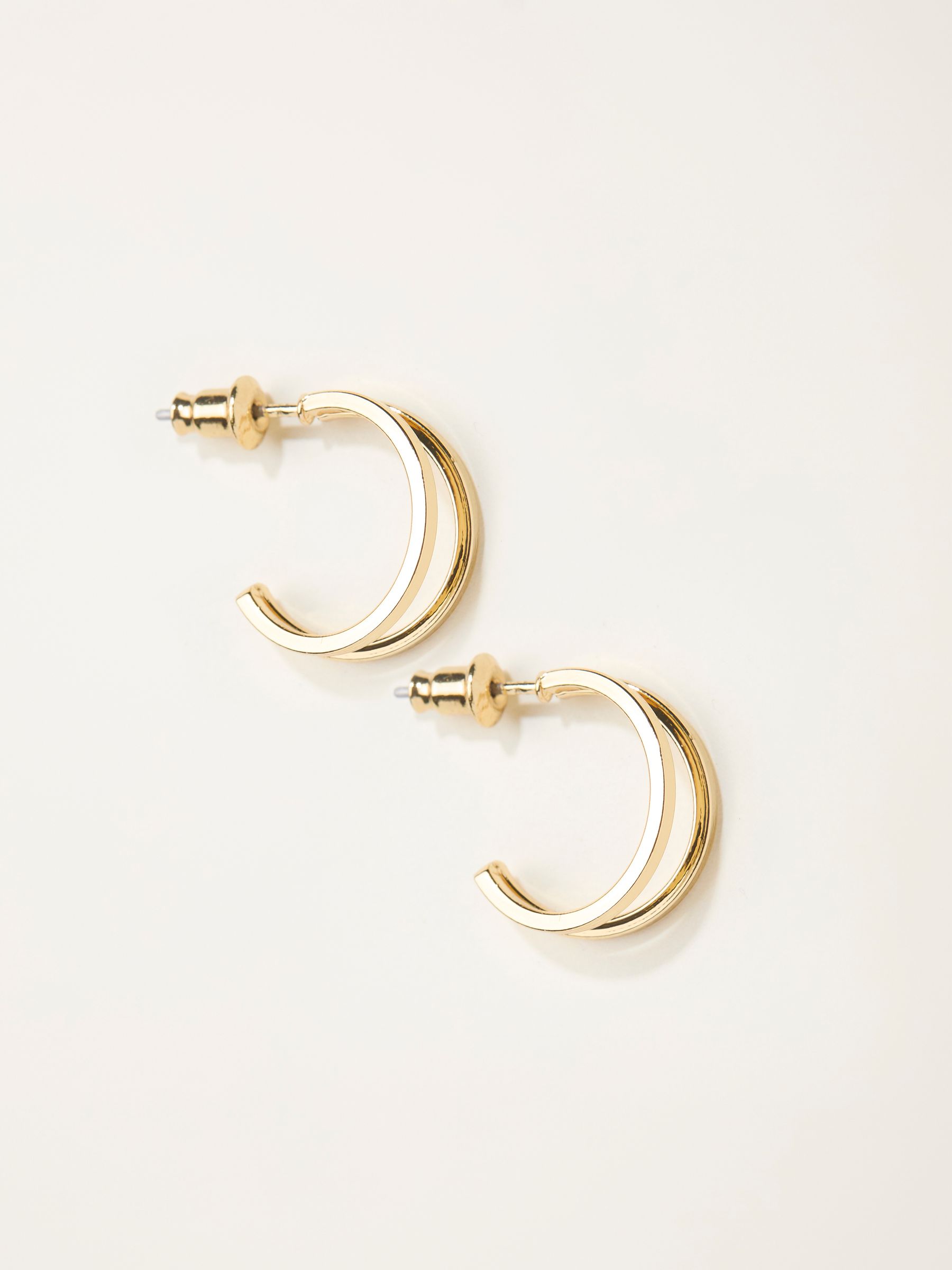 Gold Tone Double Hoop Earrings - Image 1 of 2