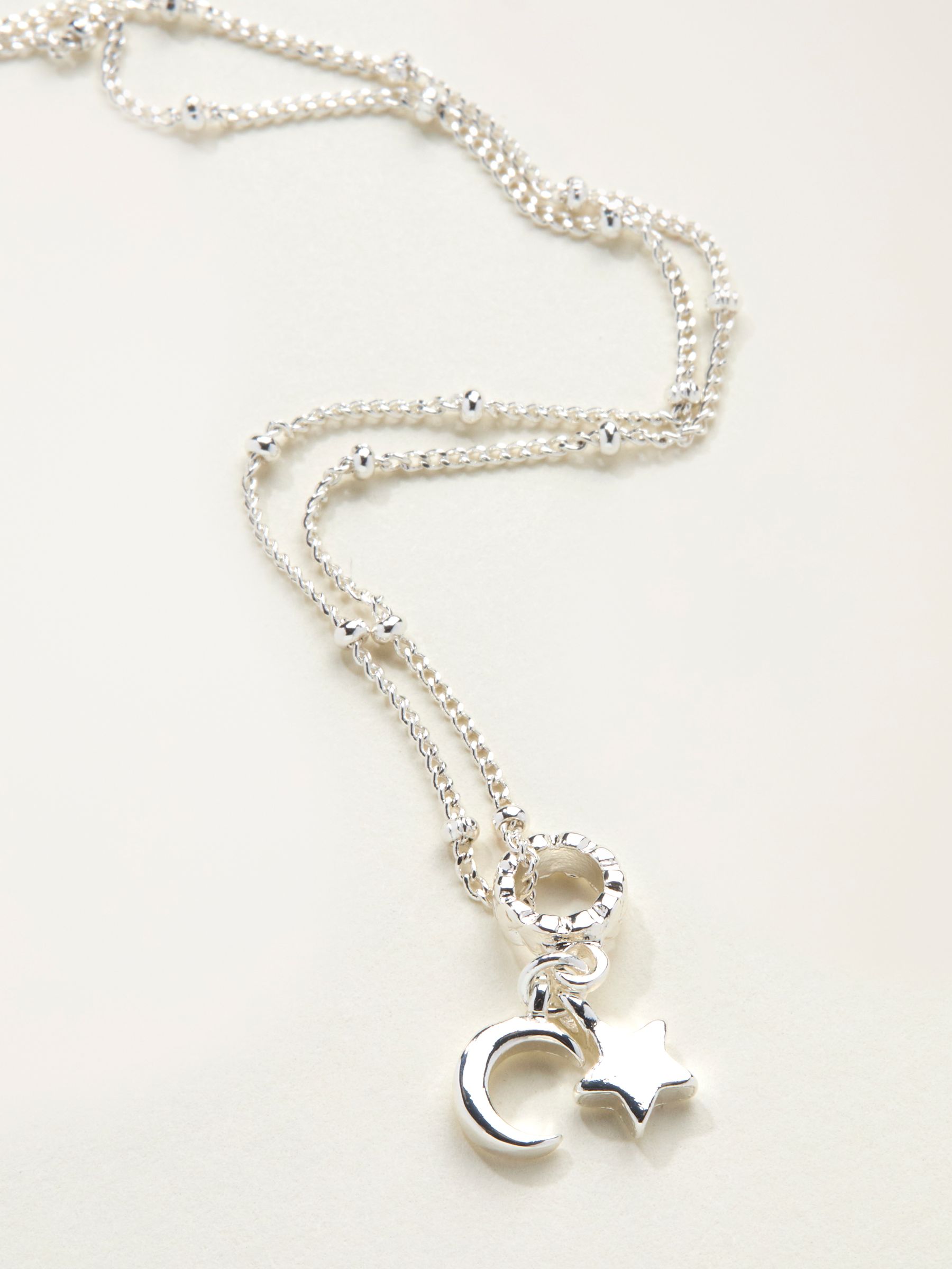 Silver Tone Star and Moon Necklace - Image 2 of 2