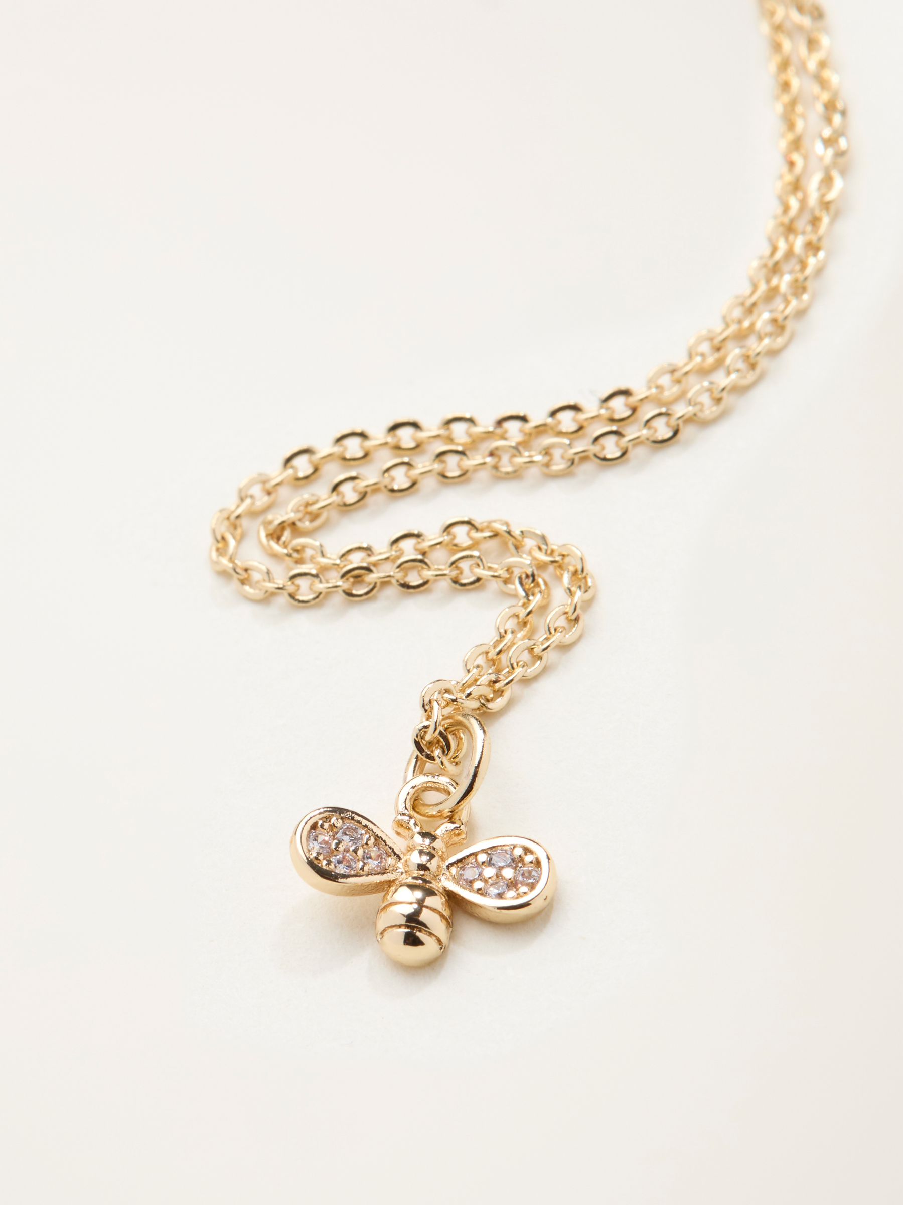 Gold Tone Bee Necklace - Image 4 of 4