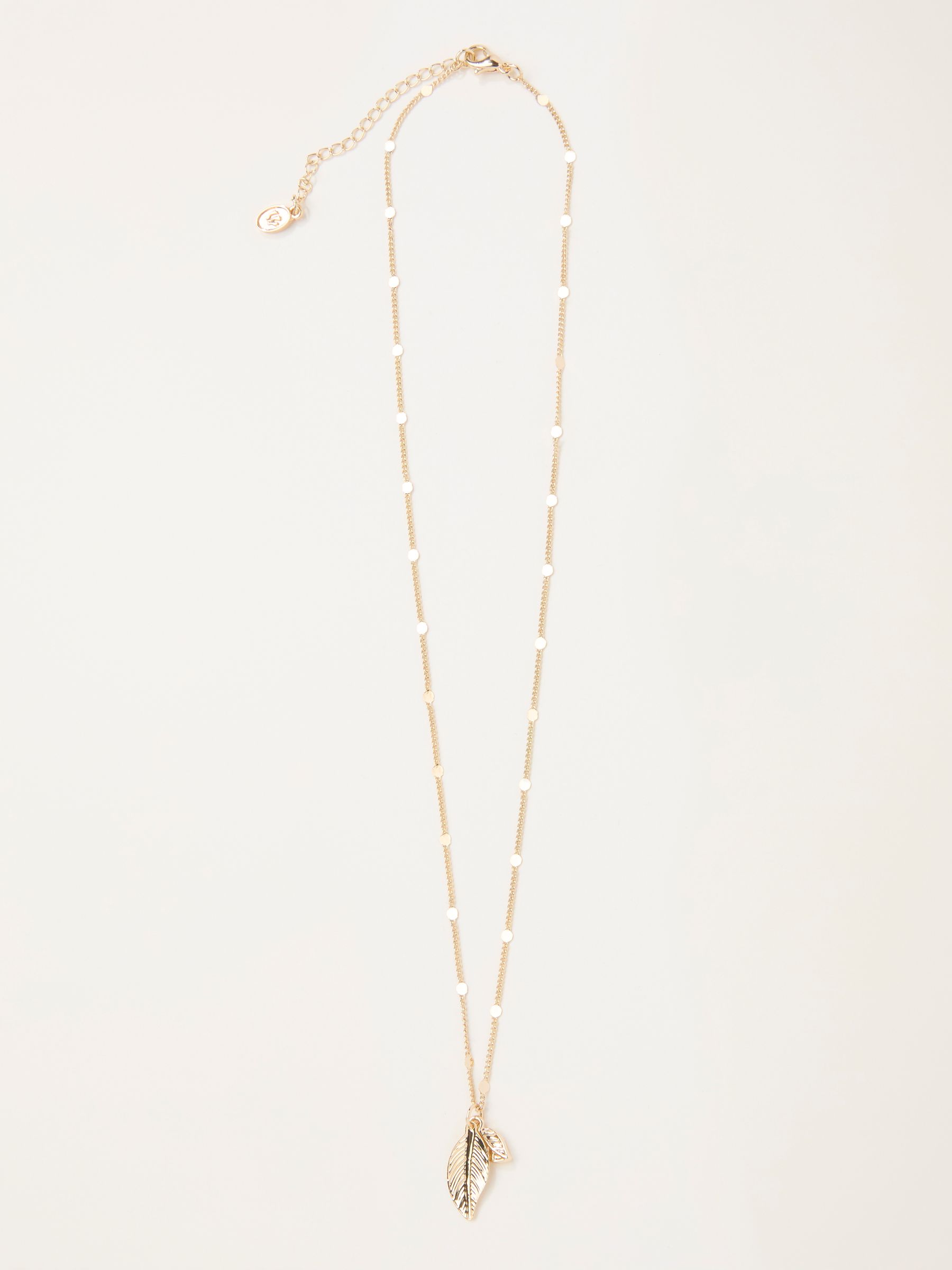 Gold Tone Leaf Charm Necklace - Image 1 of 2