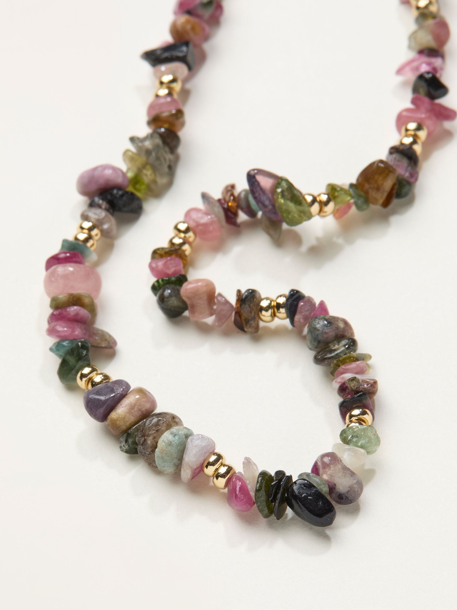 Gold Tone Semi Precious Necklace - Image 2 of 2