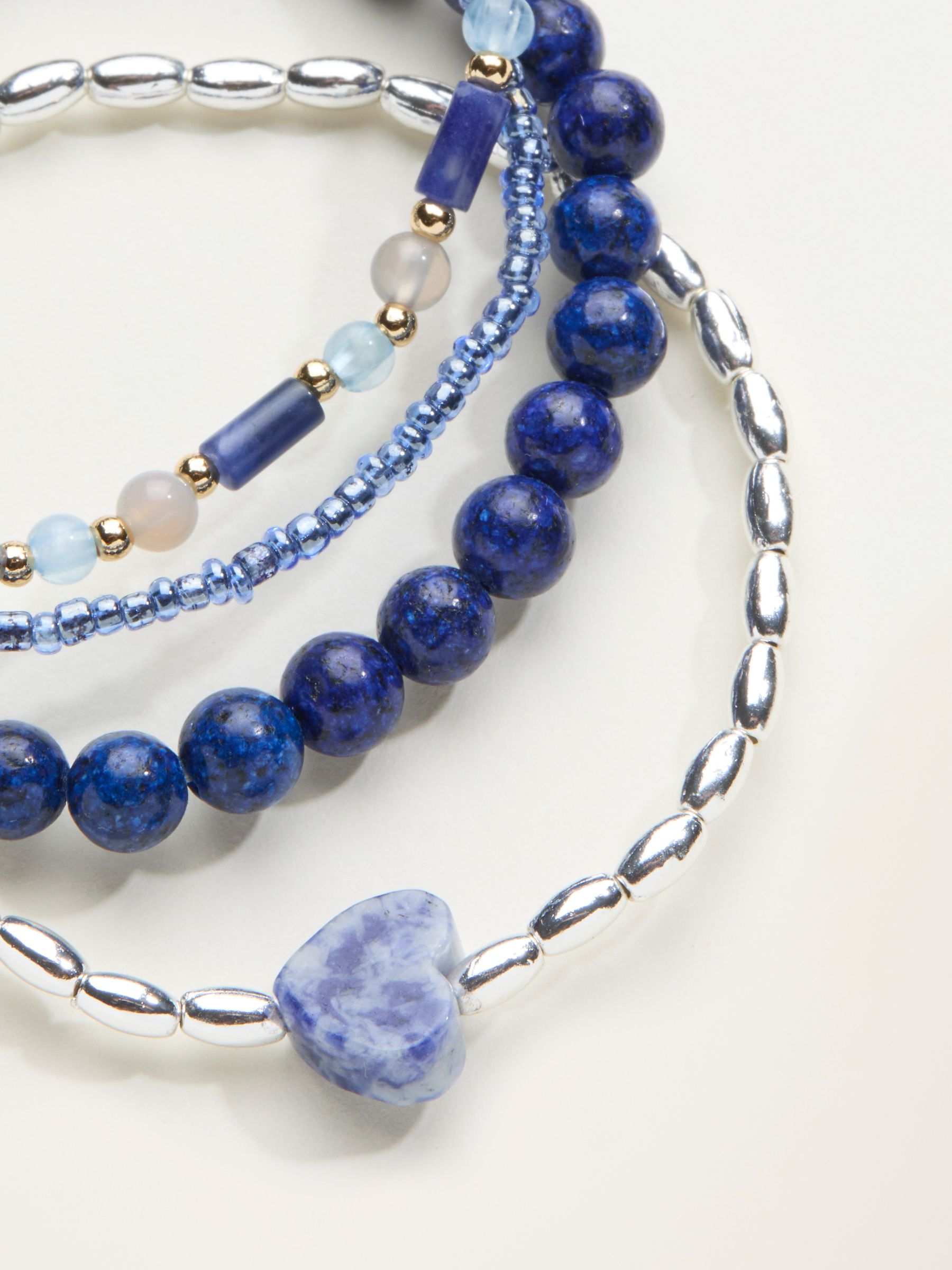 Blue Multi Stretch Bracelets - Image 2 of 2