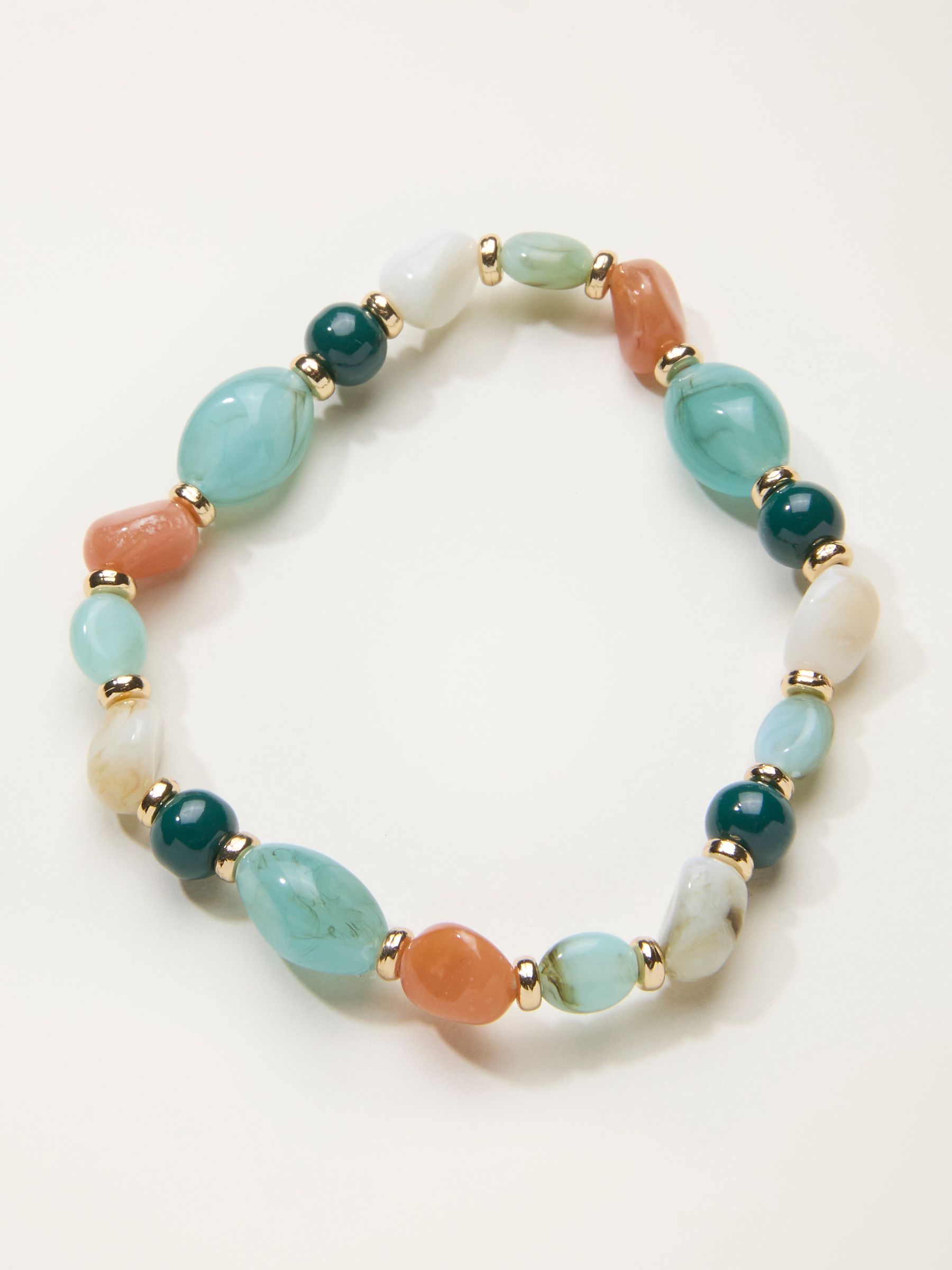 Green Beaded Stretch Bracelet - Image 1 of 2