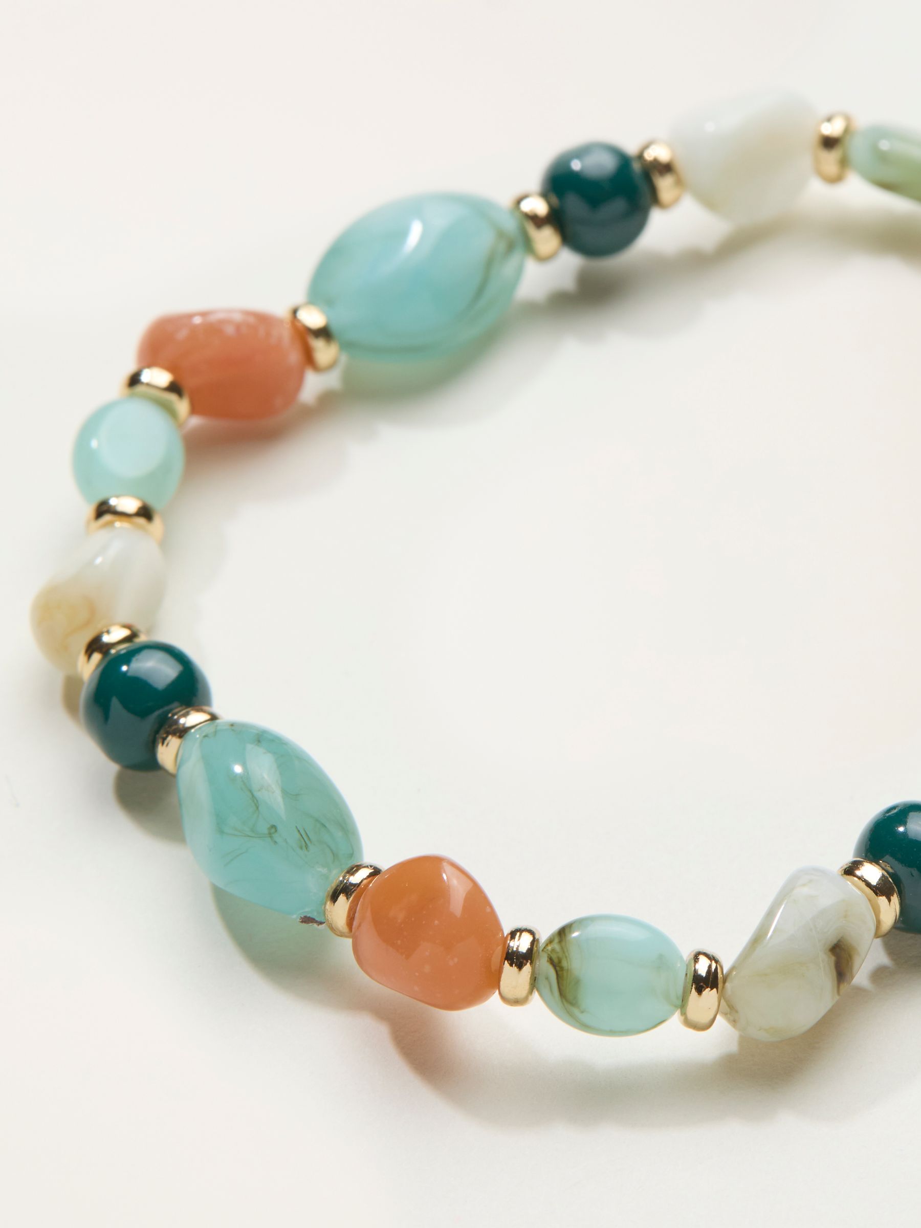 Green Beaded Stretch Bracelet - Image 2 of 2