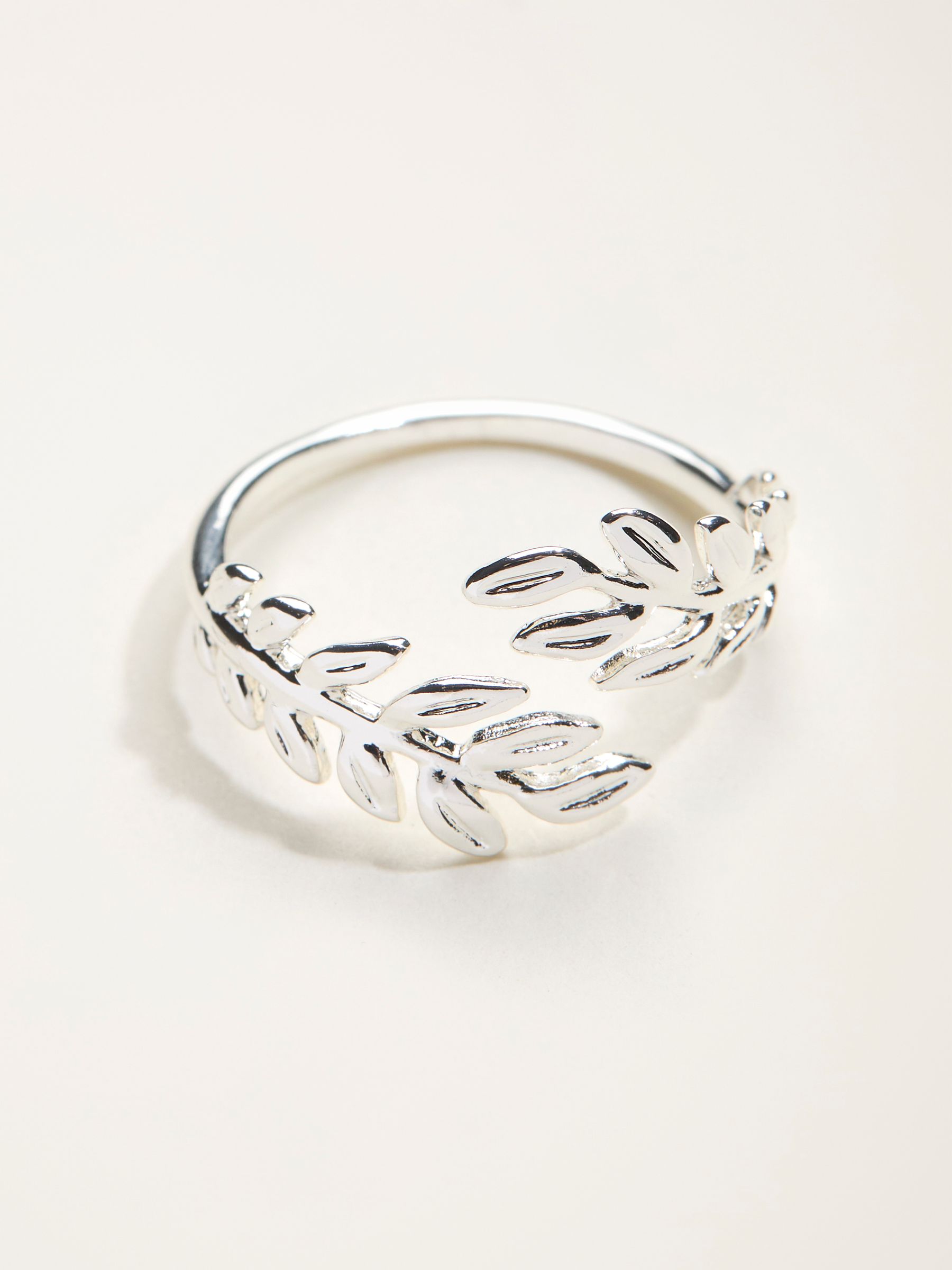 Silver Tone Leaf Adjustable Ring - Image 1 of 2