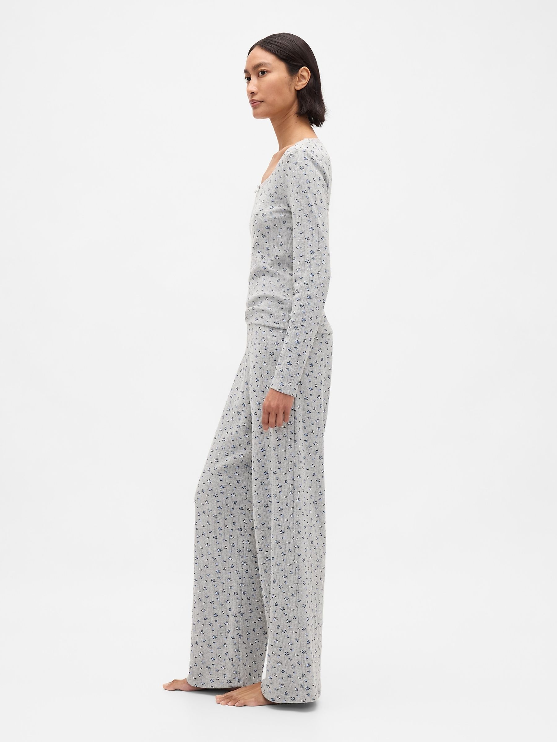 Grey Long Sleeve Pyjama Set - Image 3 of 4