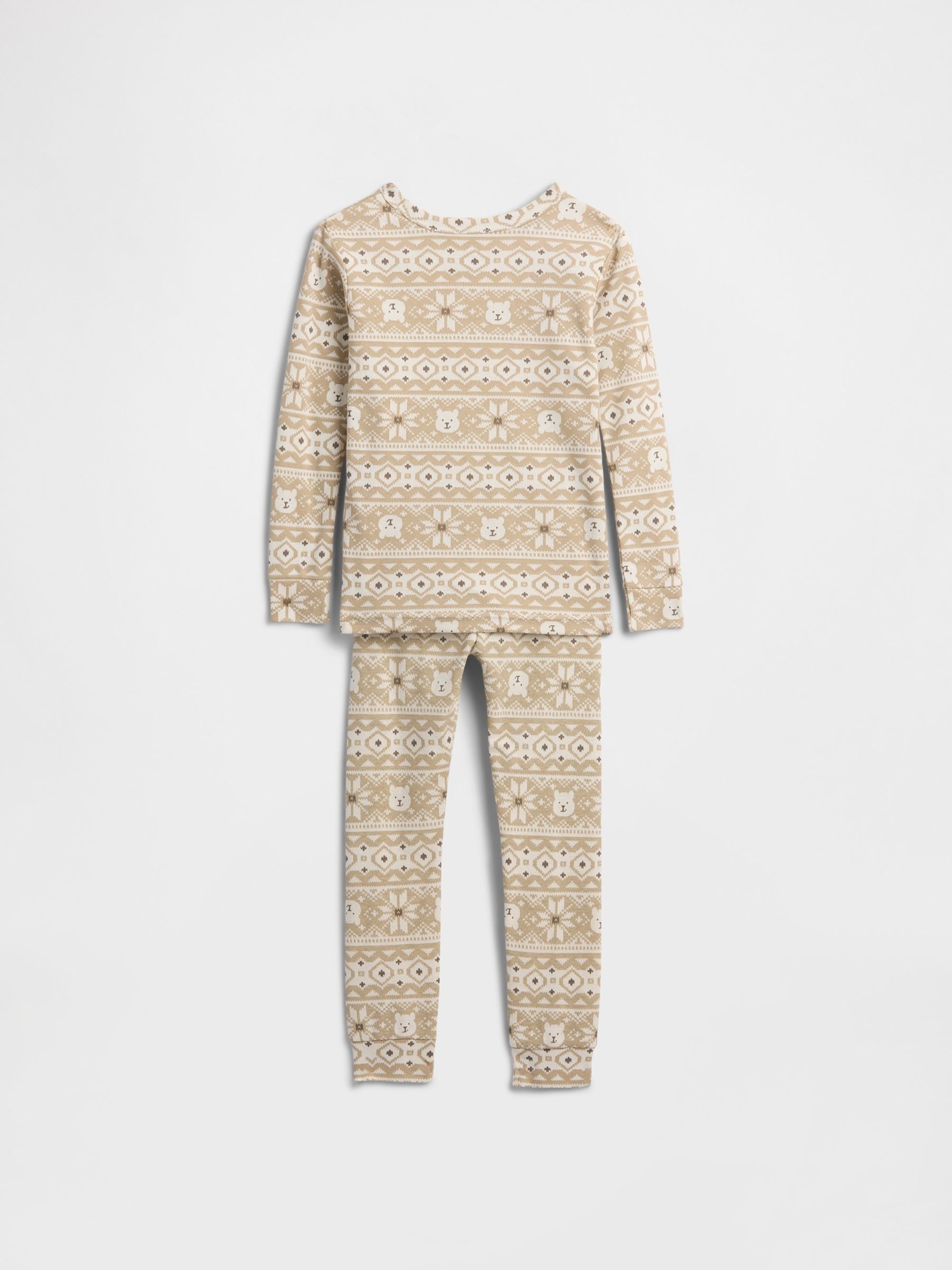 Nude Long Sleeve Pyjama Top and Bottoms Set - Image 2 of 3