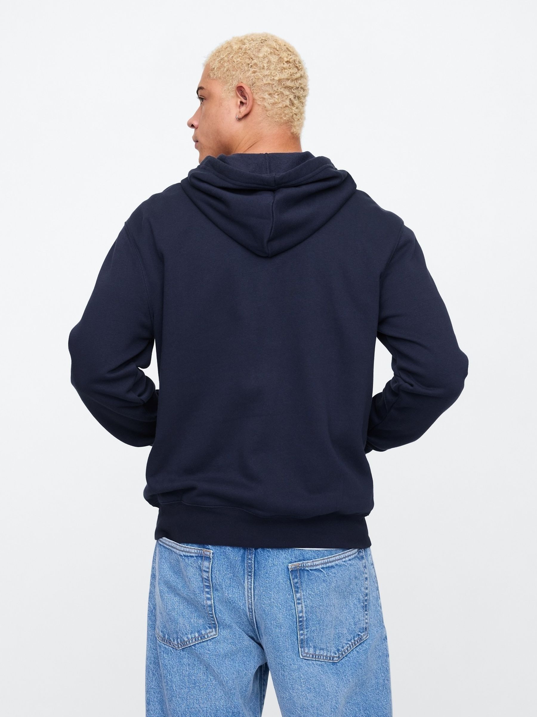 Blue Logo Fleece Zip Hoodie - Image 2 of 4