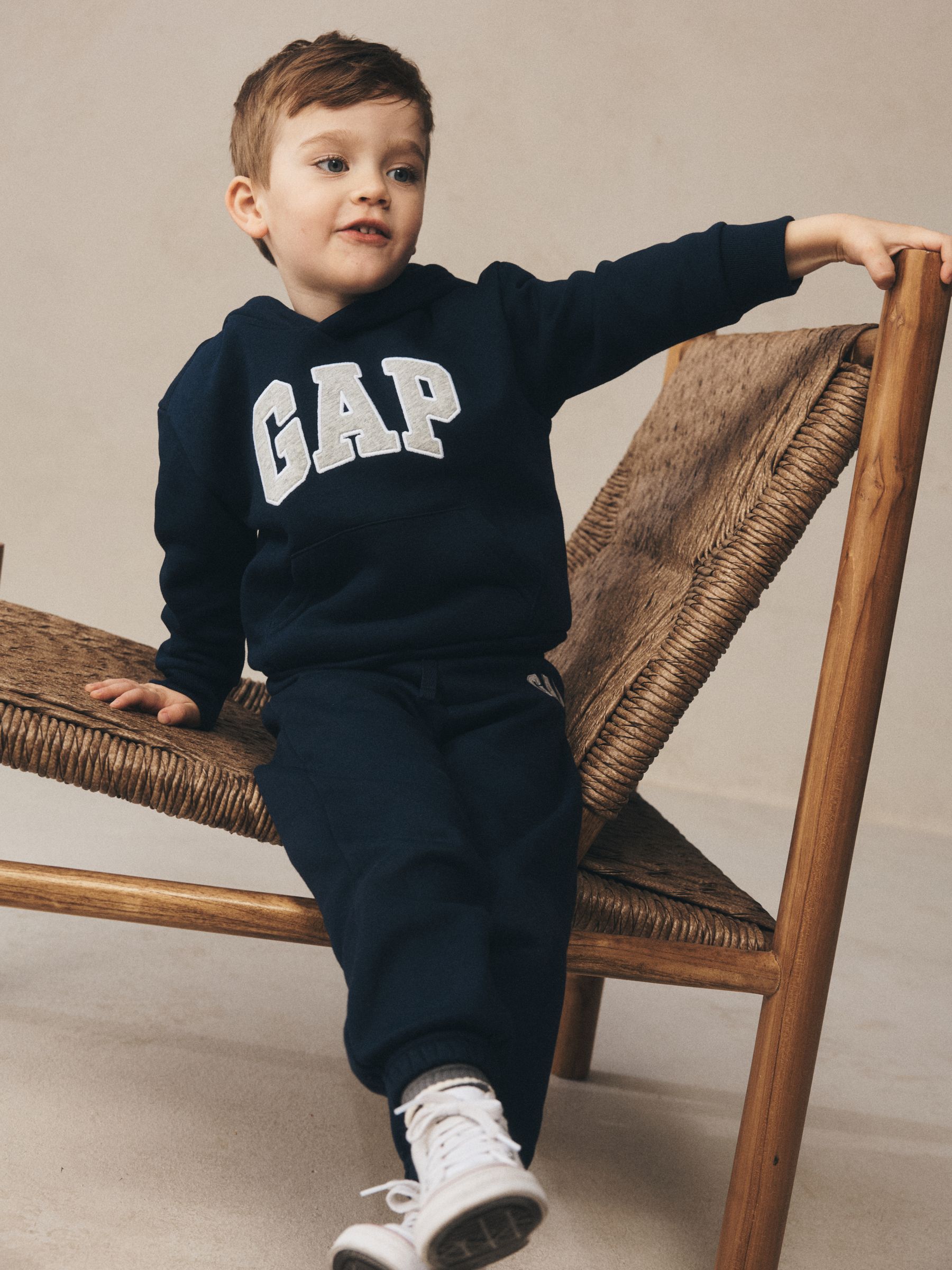Blue Pullover Relaxed Logo Hoodie - Image 4 of 8