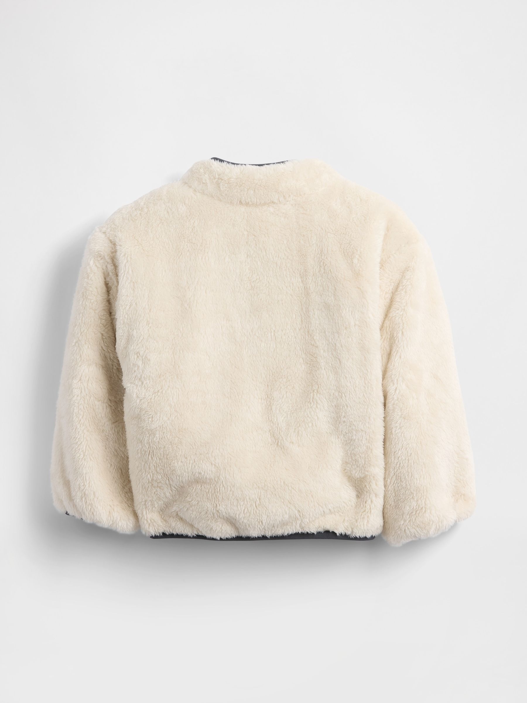 Cream Lightweight Sherpa Reversible Jacket - Image 3 of 3