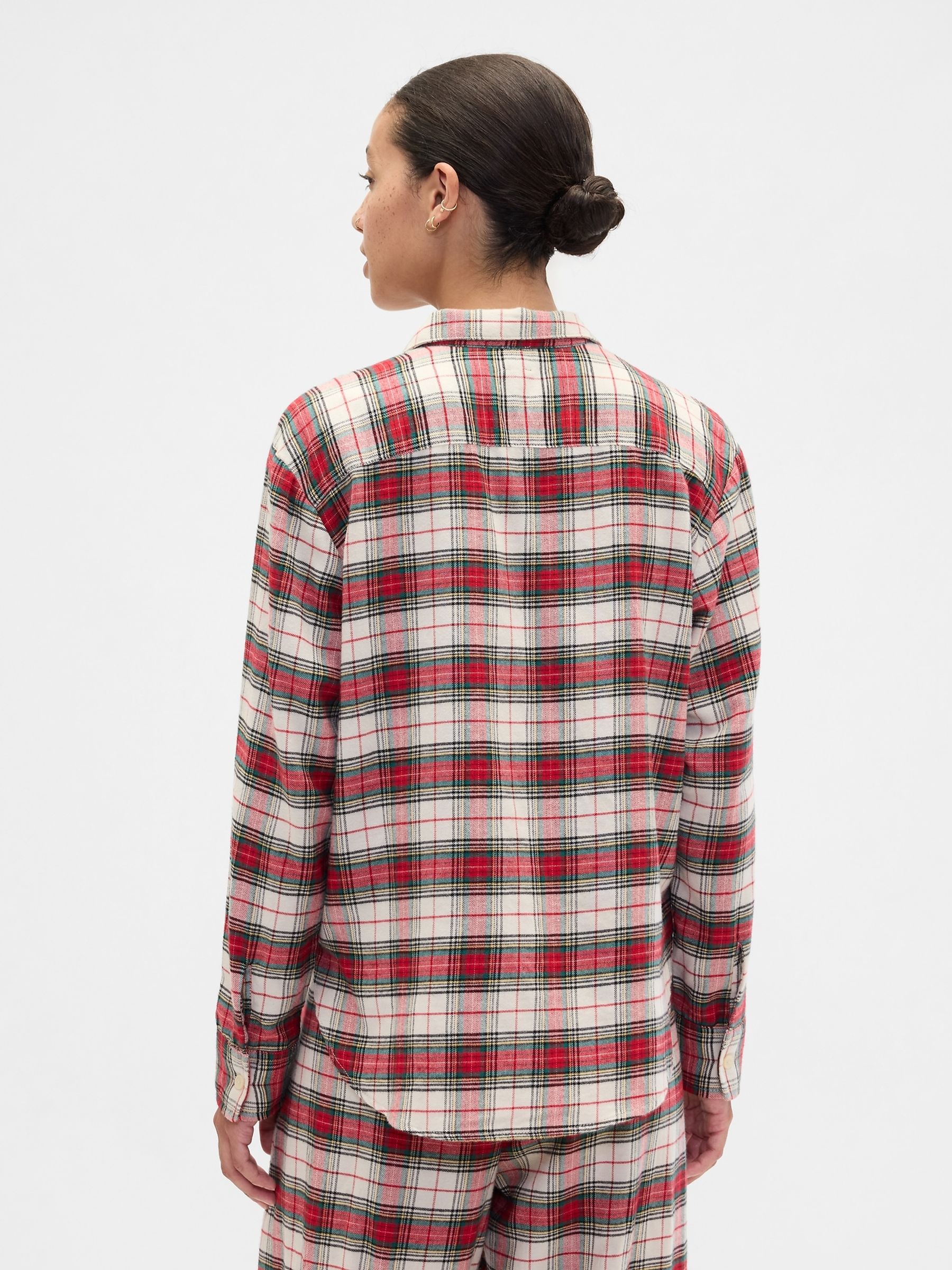 Red Check Long SLeeve Flannel Pyjama Top - Image 2 of 4